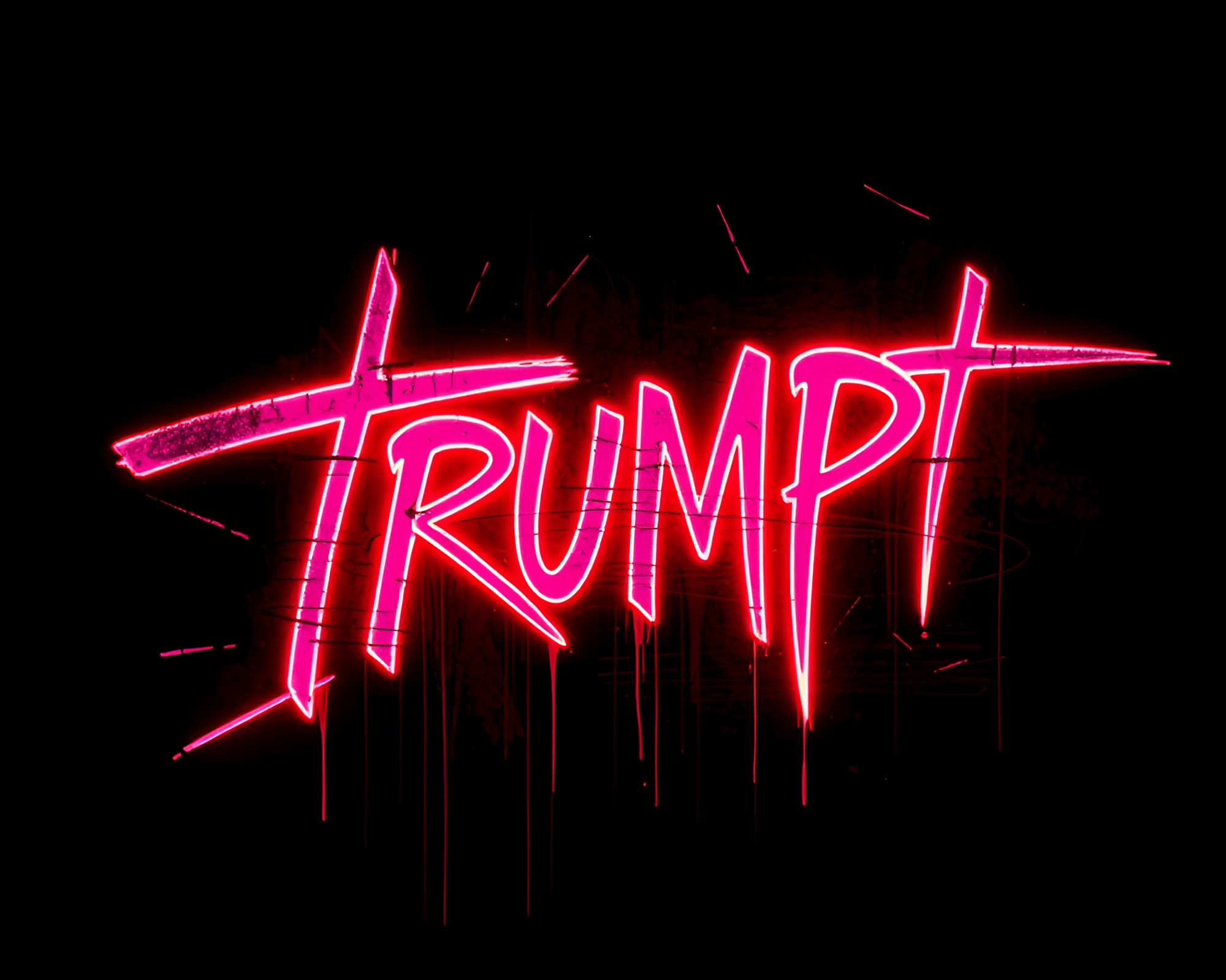 Neon Trumpet in Noir Graffiti Alley Composition – free AI stock image