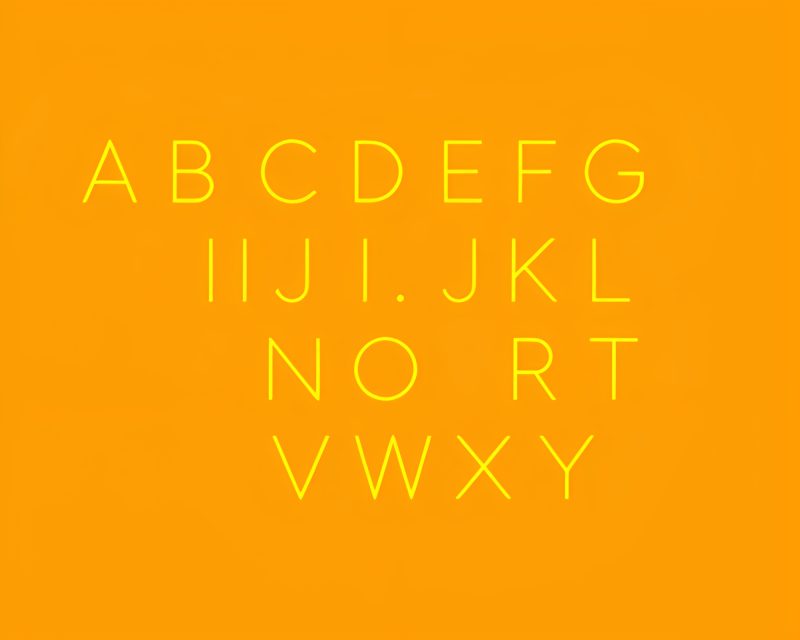 Mustard Yellow Runic Alphabet Minimalist Composition – free AI stock image