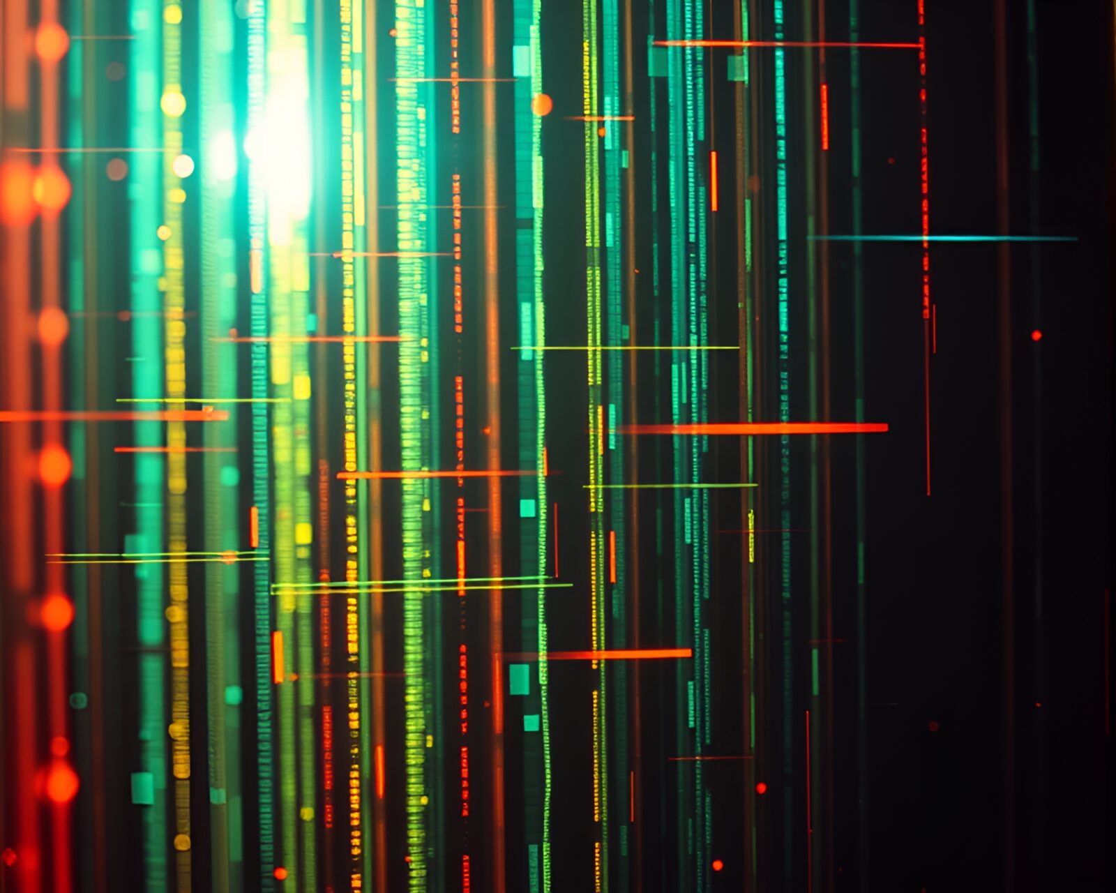 Algorithmic art with pixelated light and oil lantern concept