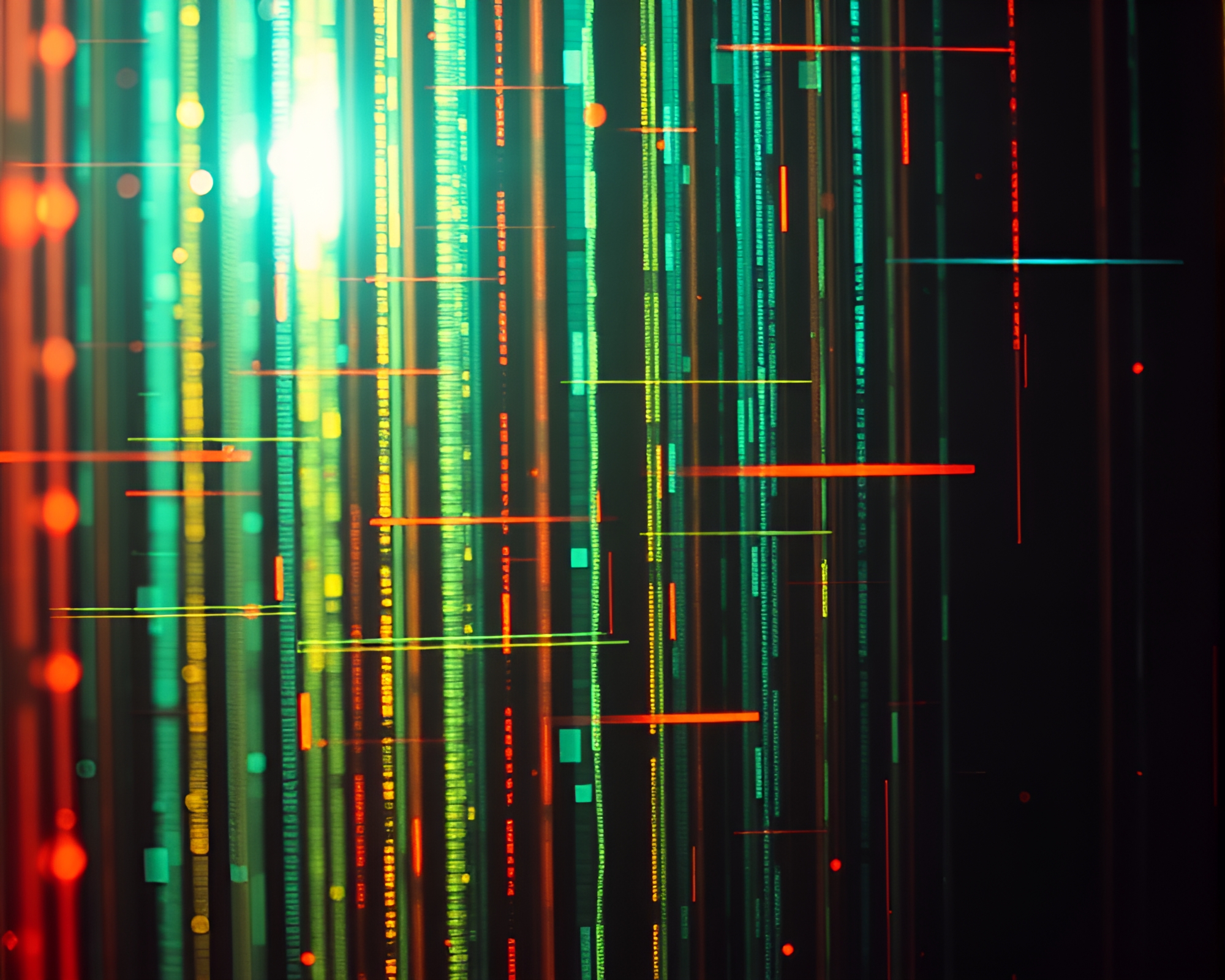 Pixelated Oil Lantern Emitting Glowing Scan Lines – free AI stock image