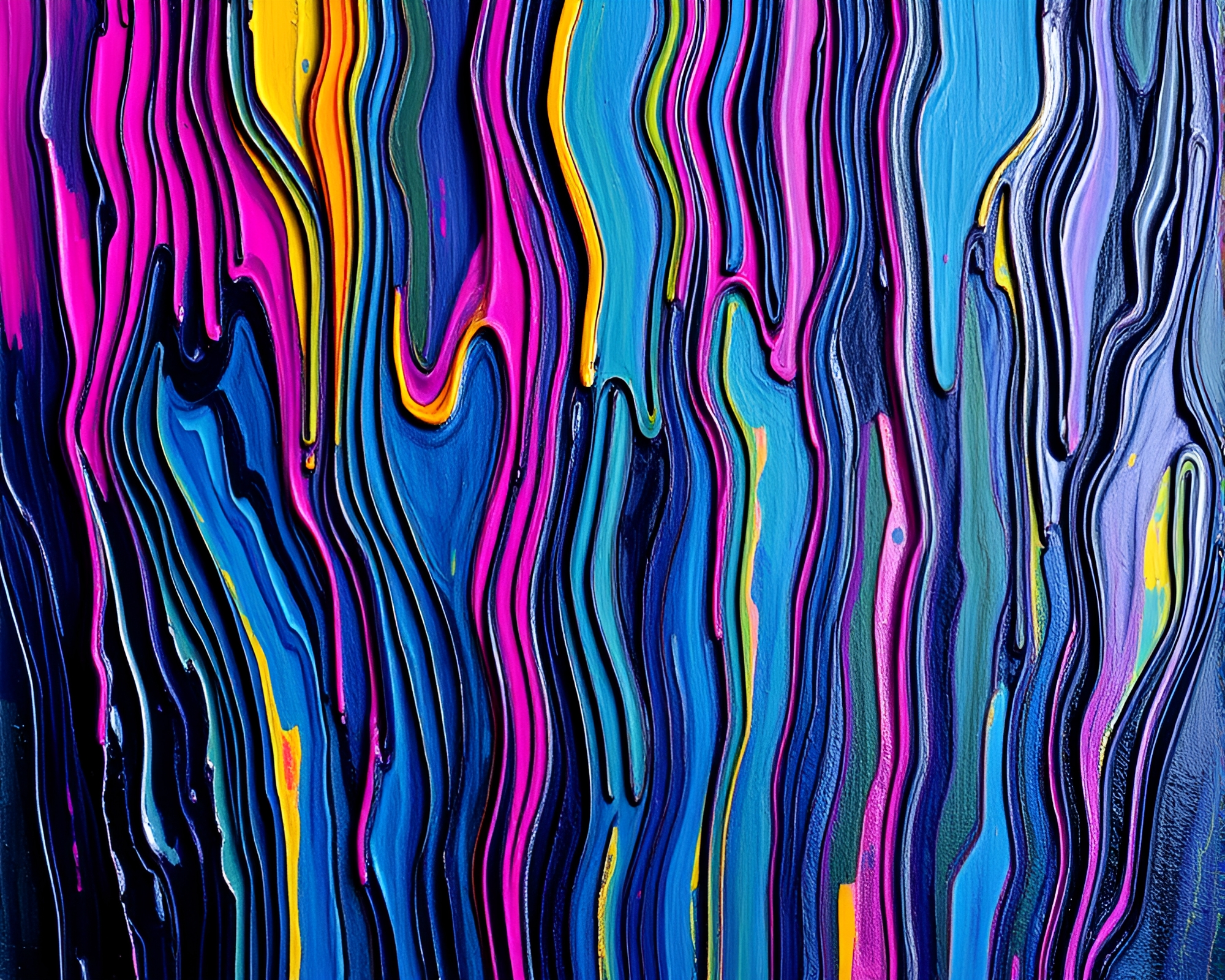 Neon Graffiti Alley in Topaz Brilliance with Oil Impasto Ridges – free AI stock image