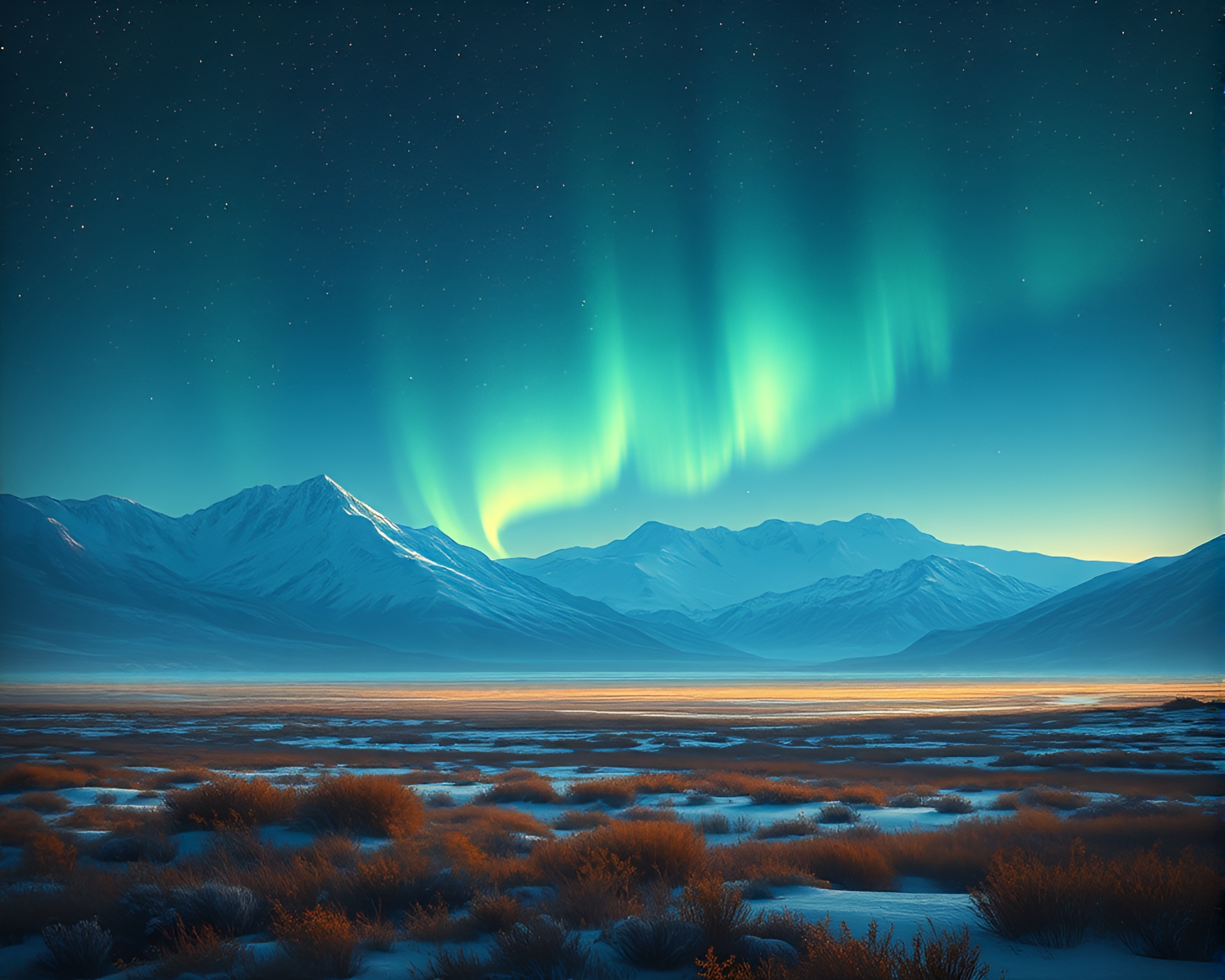 Fiber Optic Tundra: Planetary Pastel Dreamscape – free AI stock image