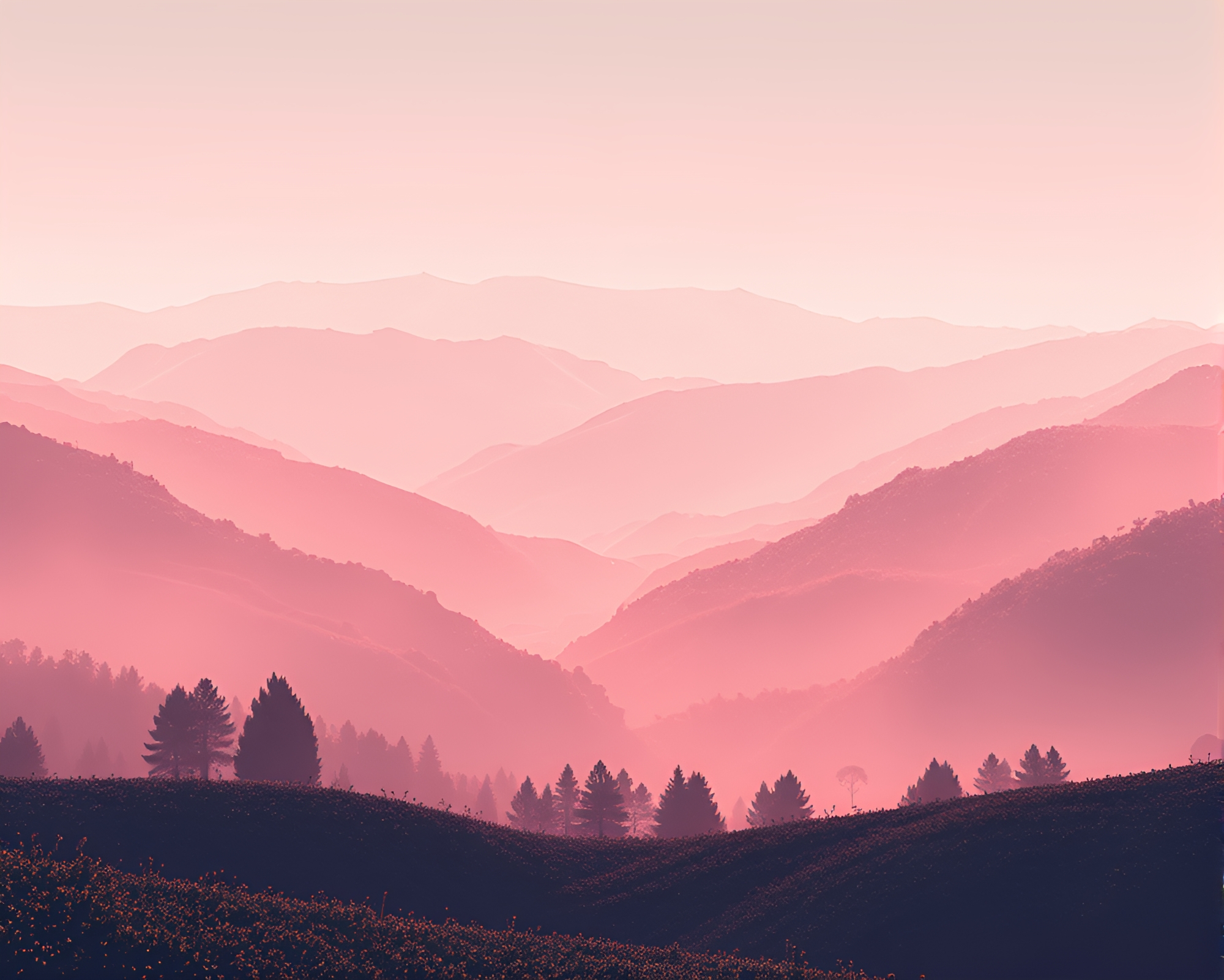 Valley Stippling Dream: Wired Fantasy Landscape – free AI stock image