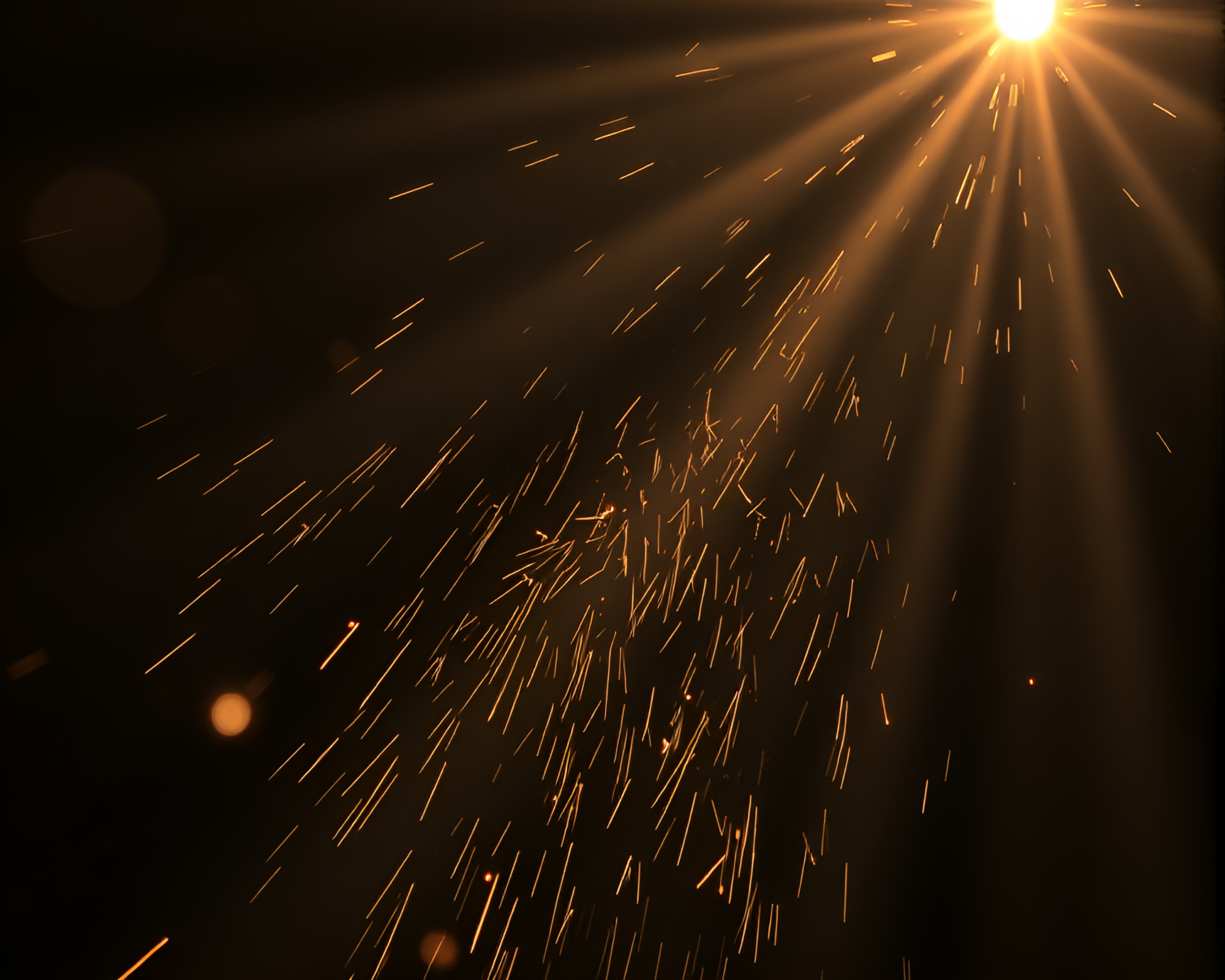 Gravity Boots Sparkler Trails Combining Sunbeam Rays – free AI stock image