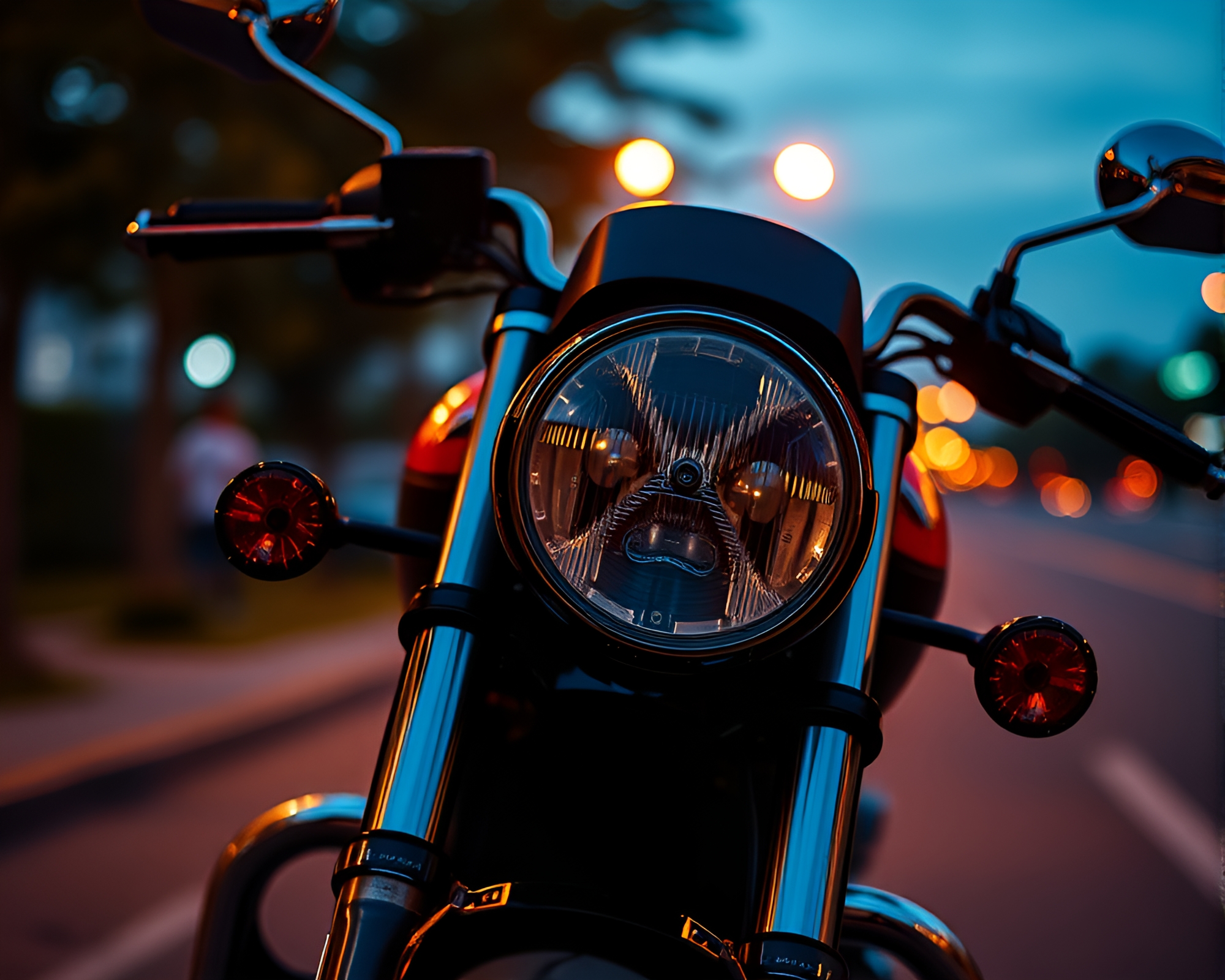 Futuristic Neon Motorcycle Close-Up Cinemagraph – free AI stock image