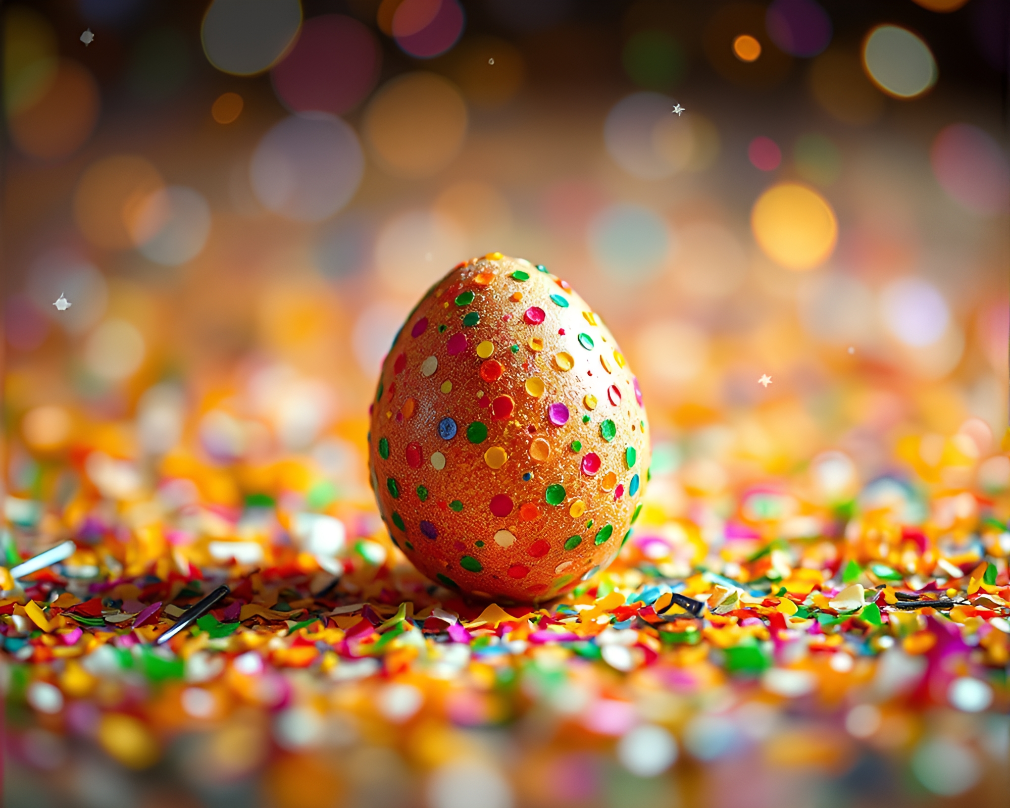 Dragon Egg Revelry: Dutch Angle Confetti Burst – free AI stock image