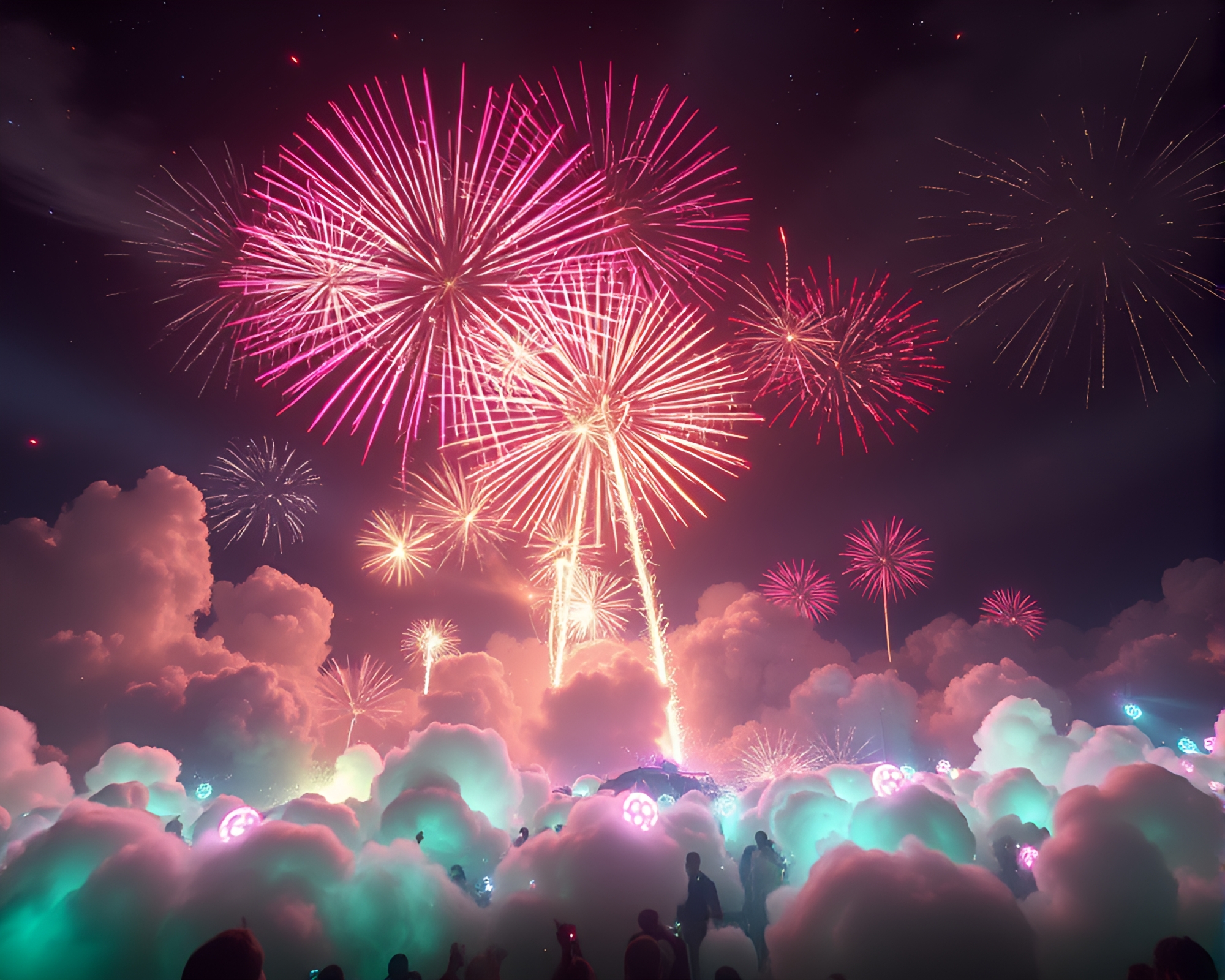Dragon Egg Amidst Glitchy Clouds and Fireworks Glow – free AI stock image