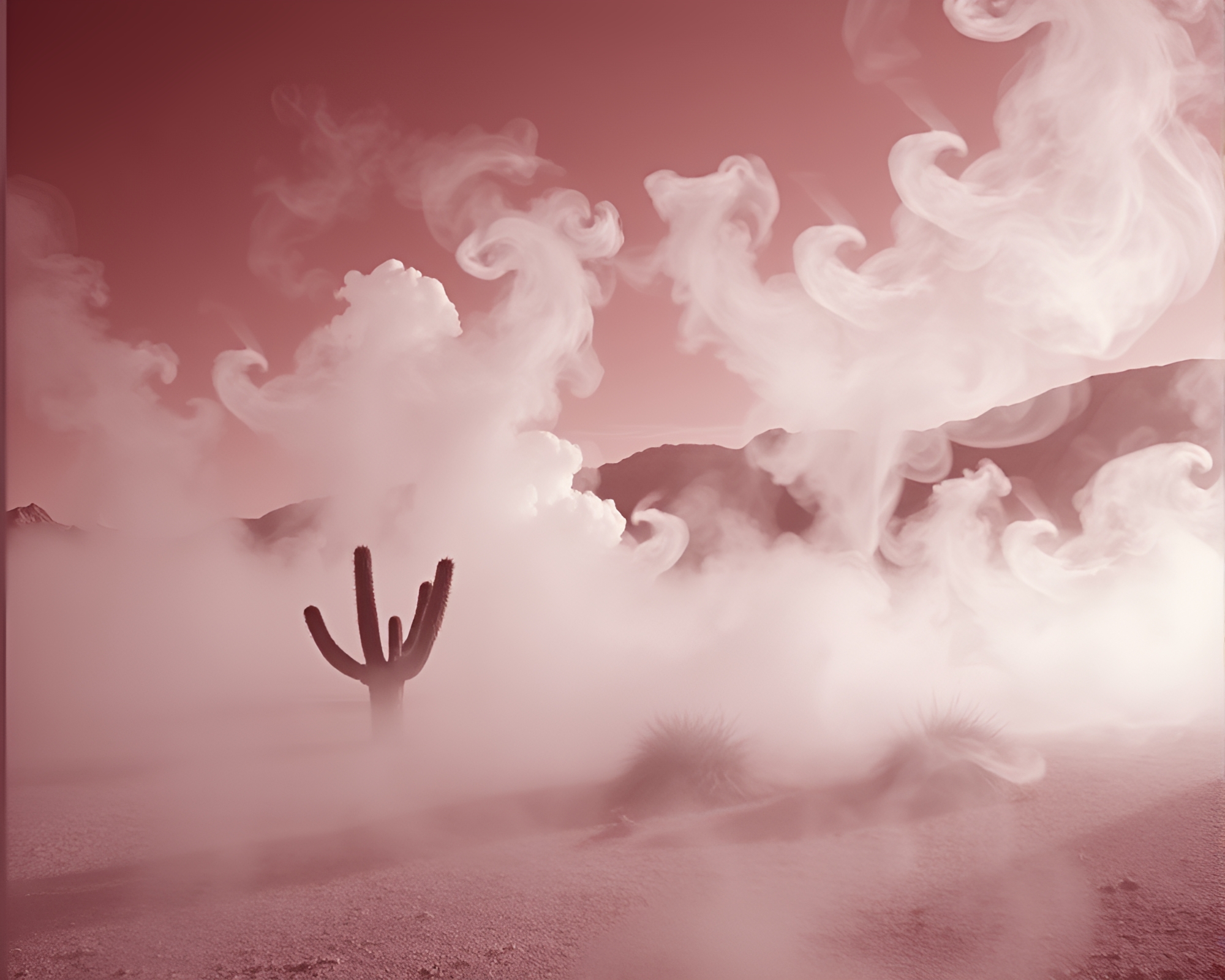 Desert Mirage: Smoke Rings in Jewel Tones – free AI stock image