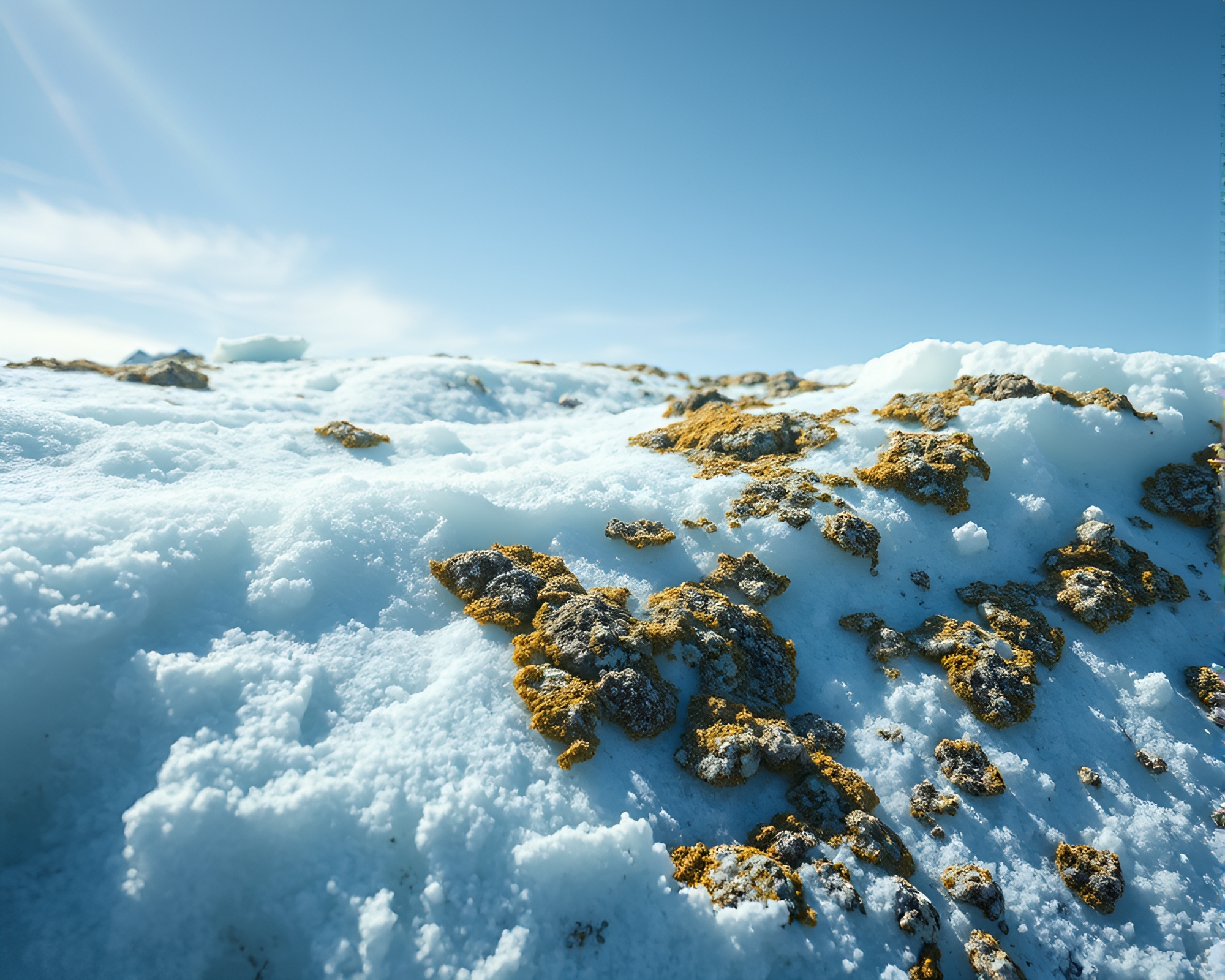 Arctic Iceberg Lichen Texture Real-Time Ray Tracing Art – free AI stock image