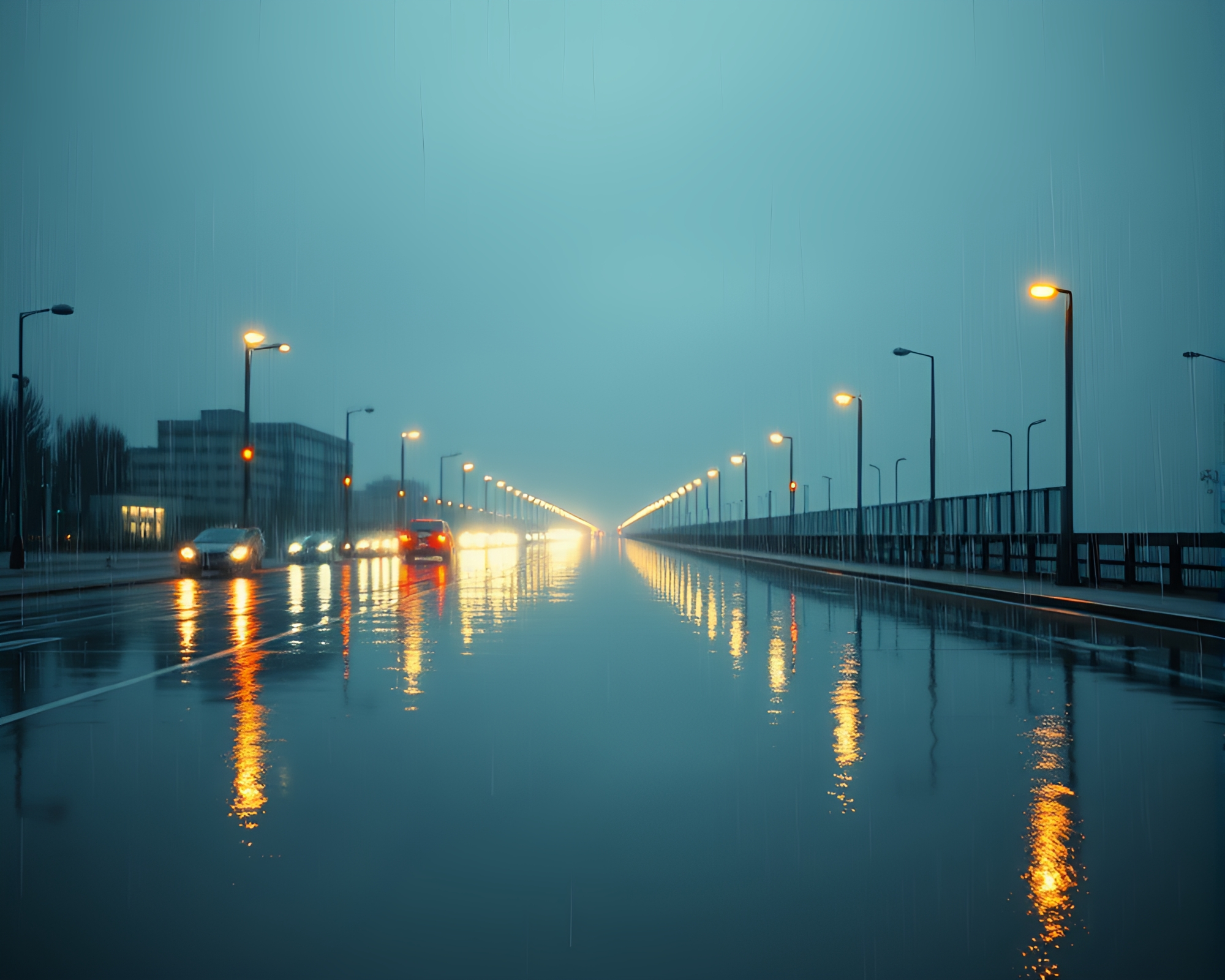 Op Art Rainy Parallel Universe Reflections – free AI stock image