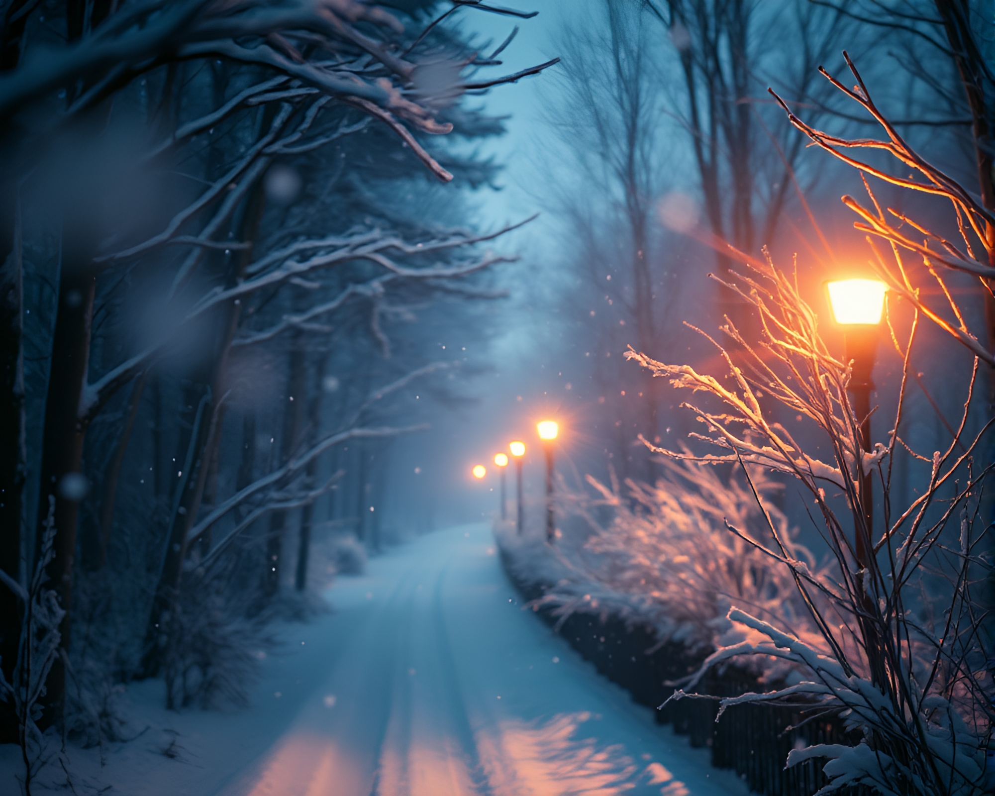 Chromatic Winter Wonderland in Necromantic Shade – free AI stock image