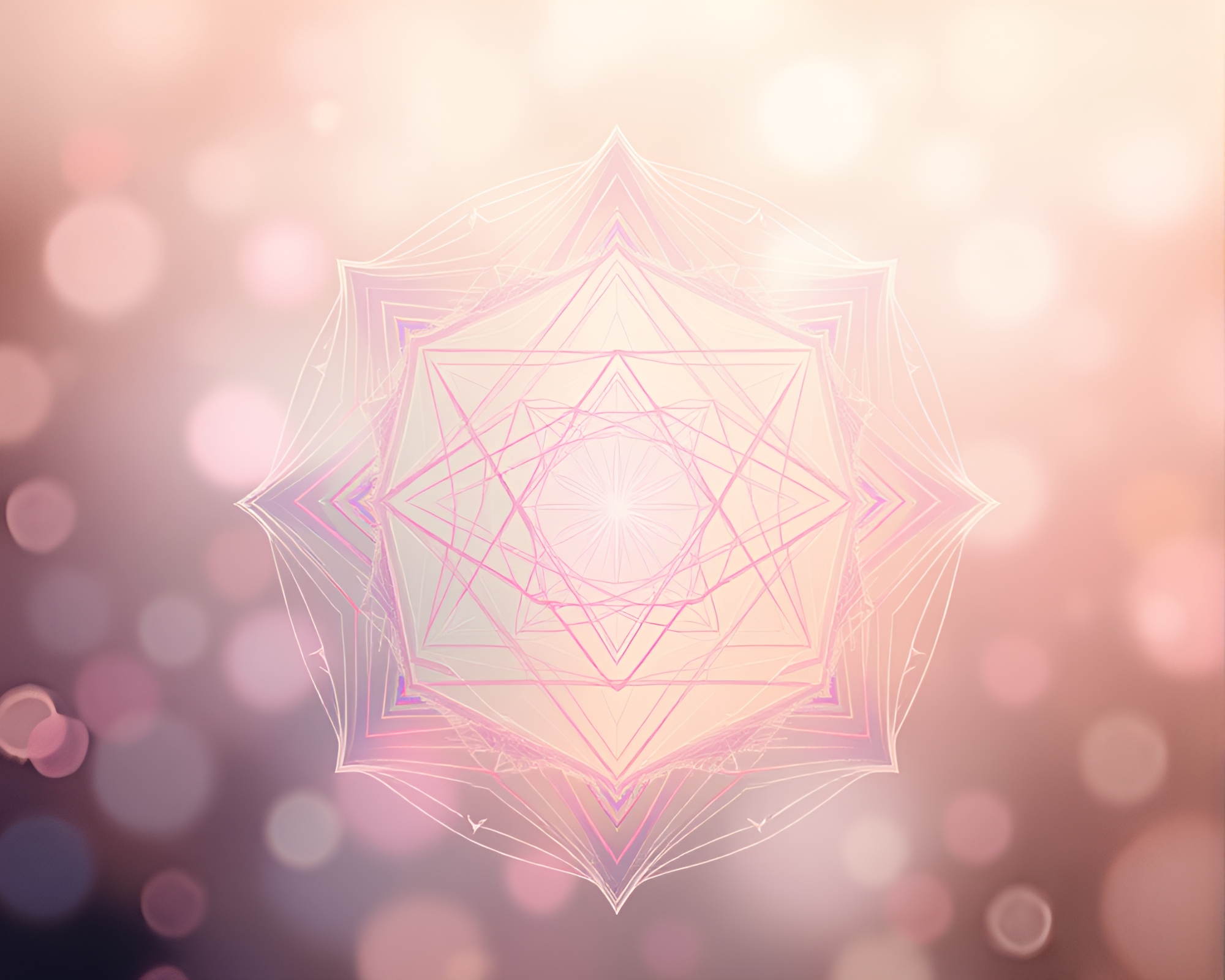 Sacred Geometry in Muted Pastels Fantasy Illustration – free AI stock image