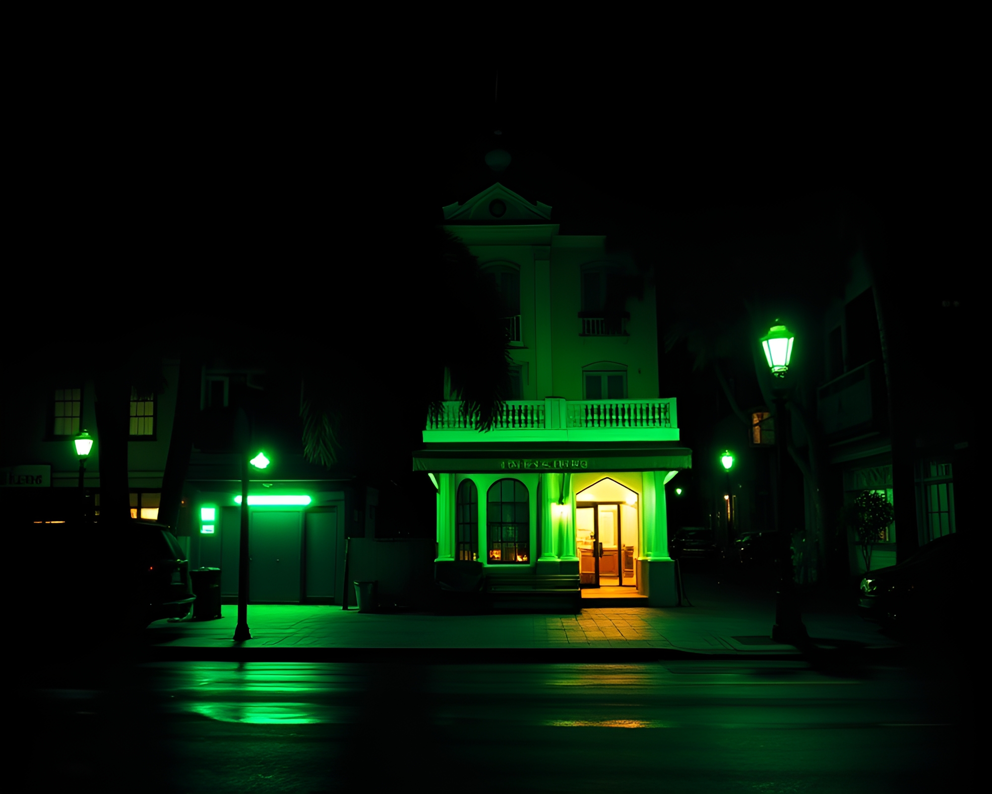 Emerald City Pixelated Noir Savannah Escape – free AI stock image
