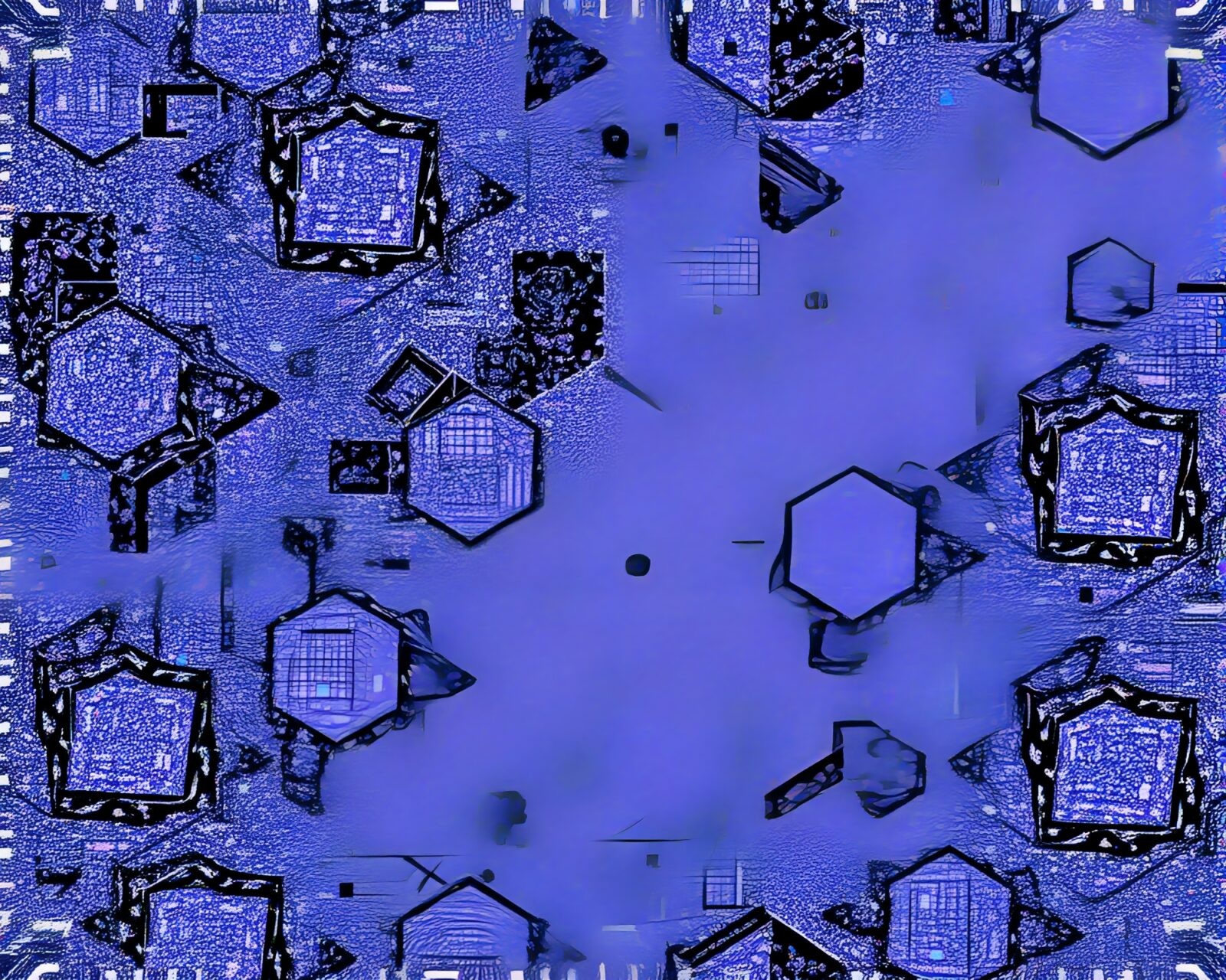 A mesmerizing holographic image with Escher-like tessellations