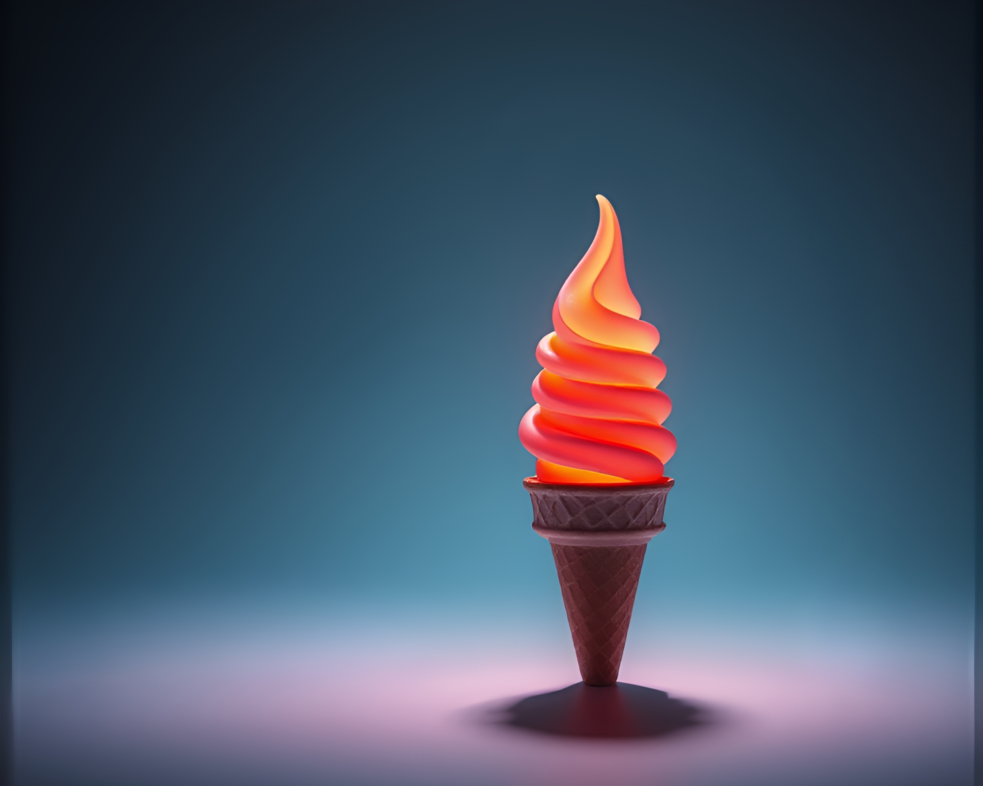 Planetary Pastel Gelato Cone Backscatter Flare Art – free AI stock image