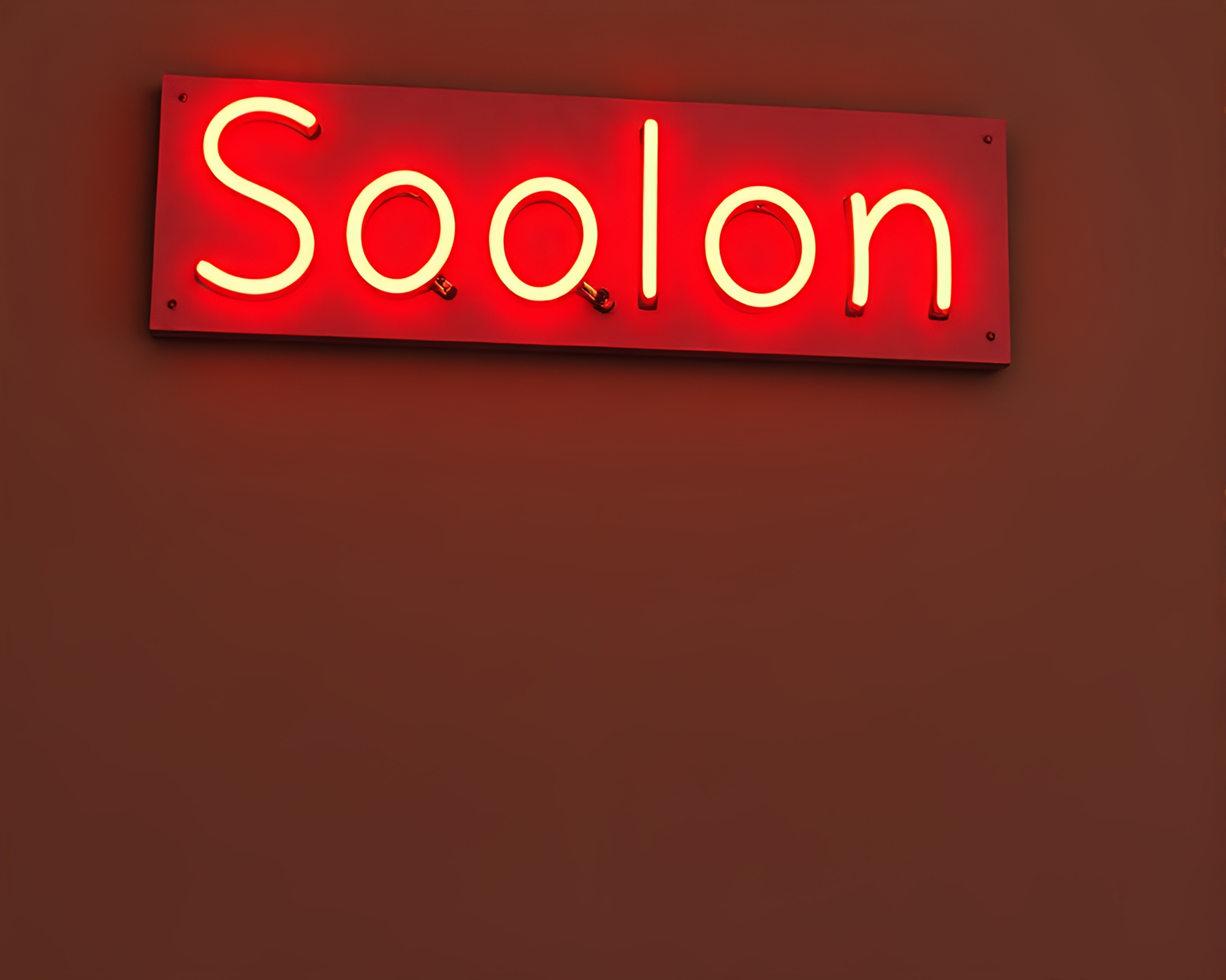 Neon Sign Glow on Textured Linocut Paper – free AI stock image