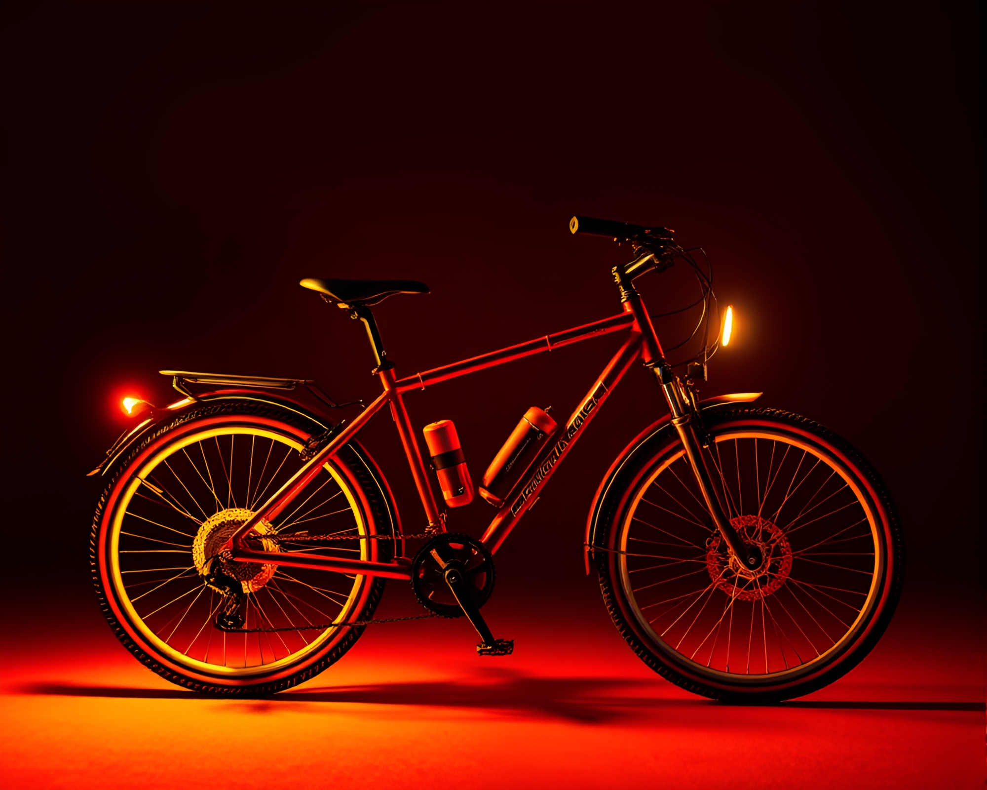 Solar-Powered Bike in Thermal Imaging – free AI stock image