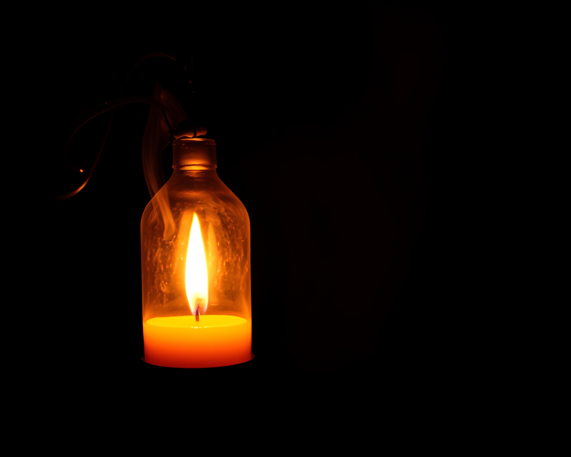 Candle smoke surreal necklace glow – free AI stock image