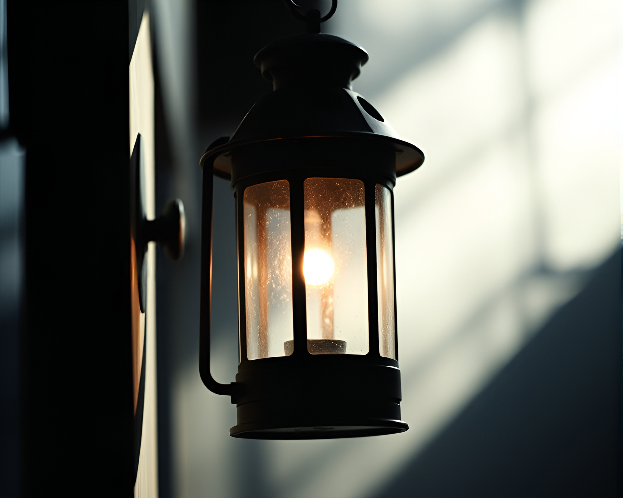 Ethereal Lantern Glow in Distorted Lithograph Style – free AI stock image