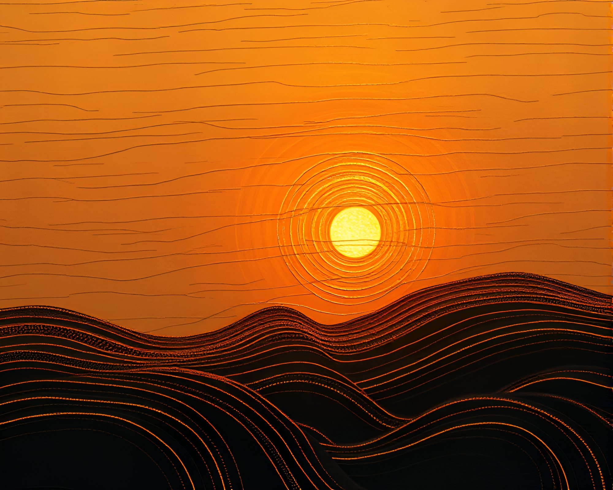 Ley Line Emanations at Golden Dusk – free AI stock image