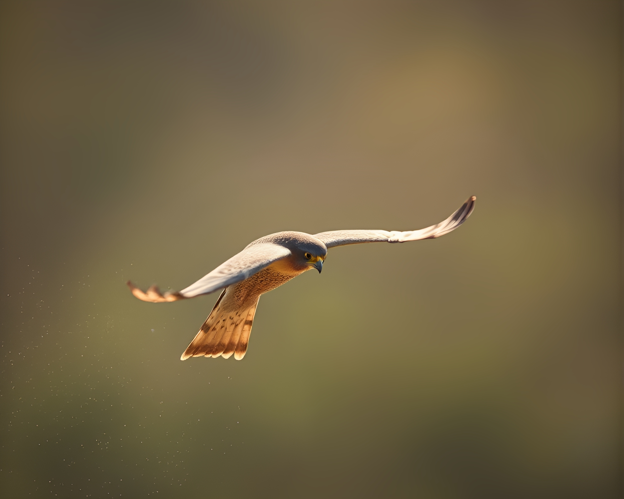 Falcon in Iridescent Dust Particles – free AI stock image