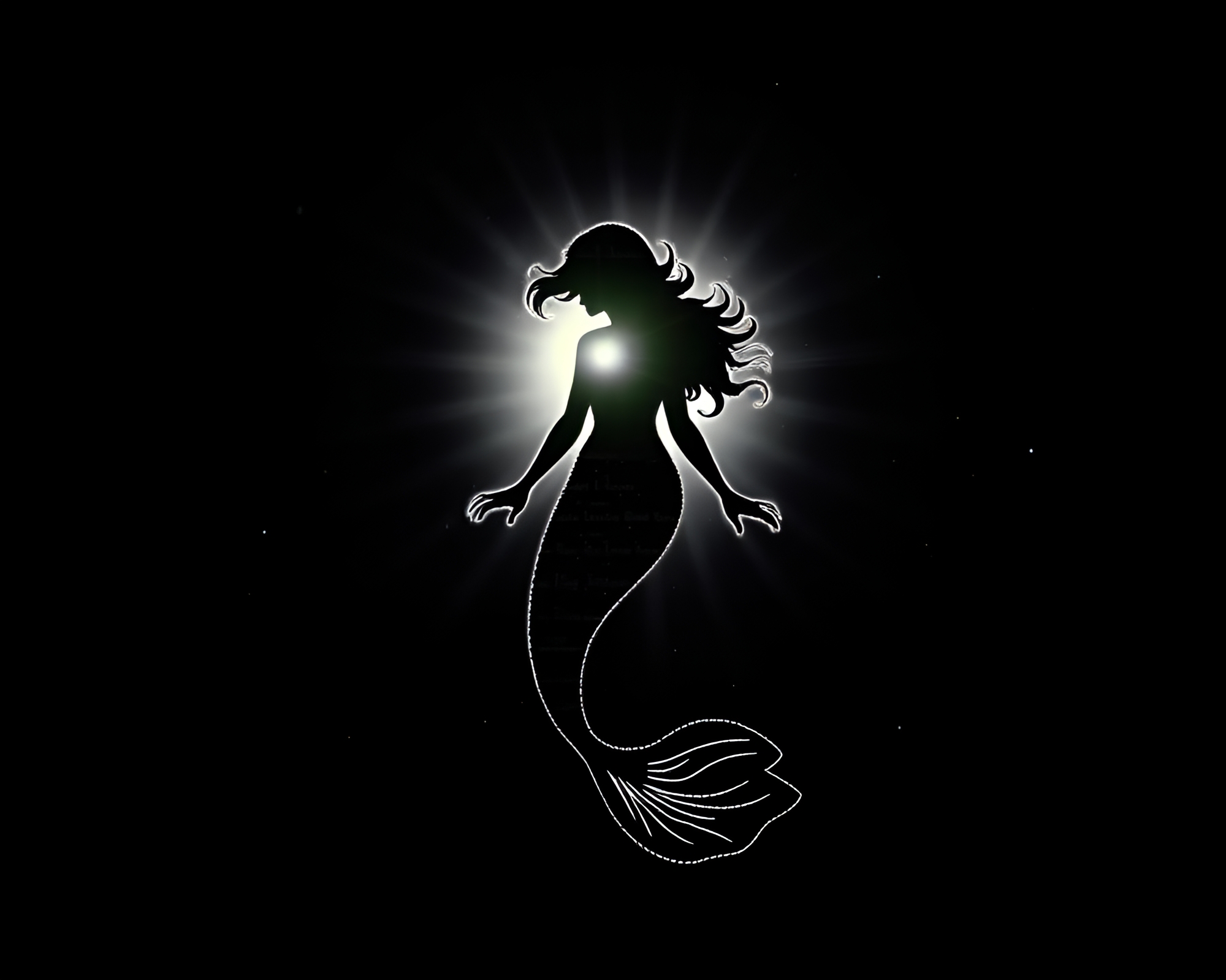 Enchanting Mermaid in Flaring Backscatter Light – free AI stock image