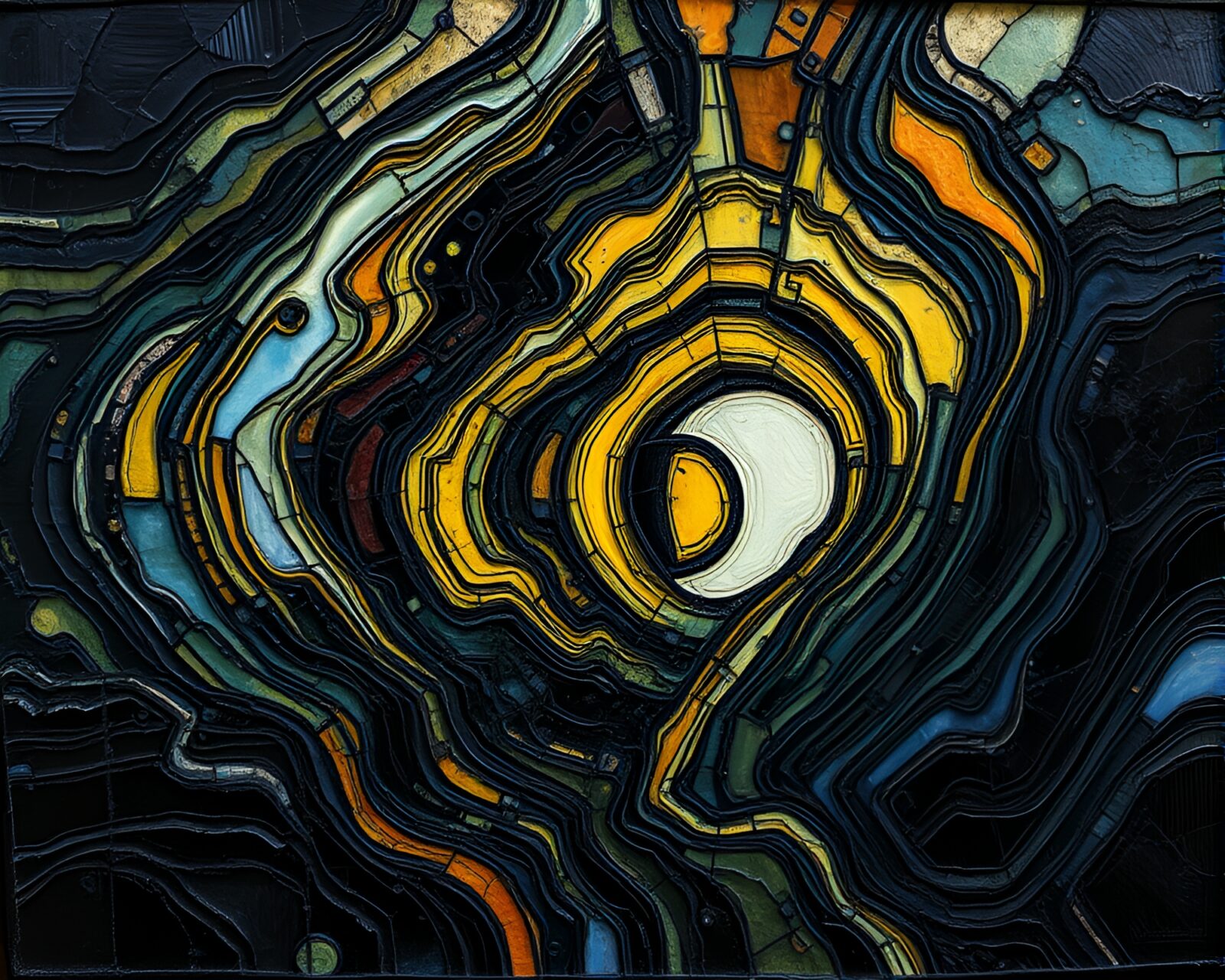 Fantastical image of stained glass-like quantum teleportation device