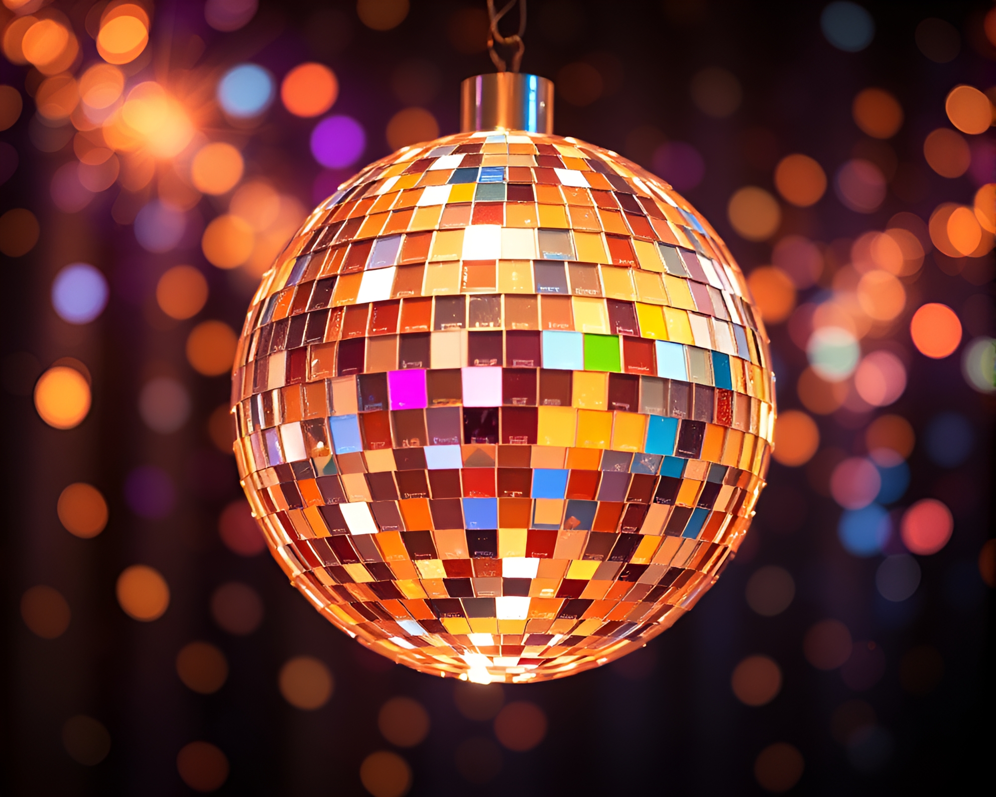 Disco Ball Baguette Hologram Collage – free AI stock image