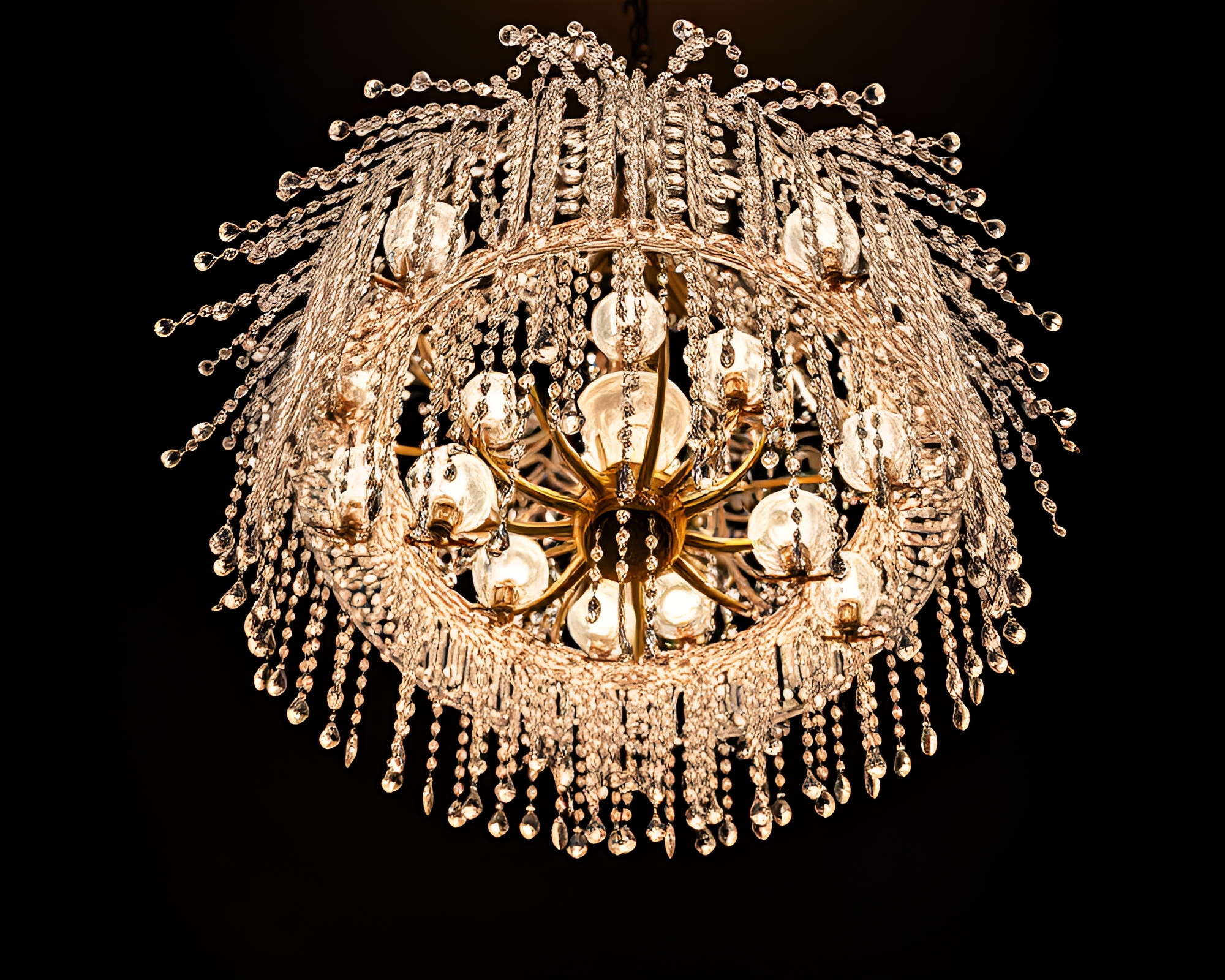 Fingerprint Swirl Crystal Chandelier Mosaic Lighting – free AI stock image