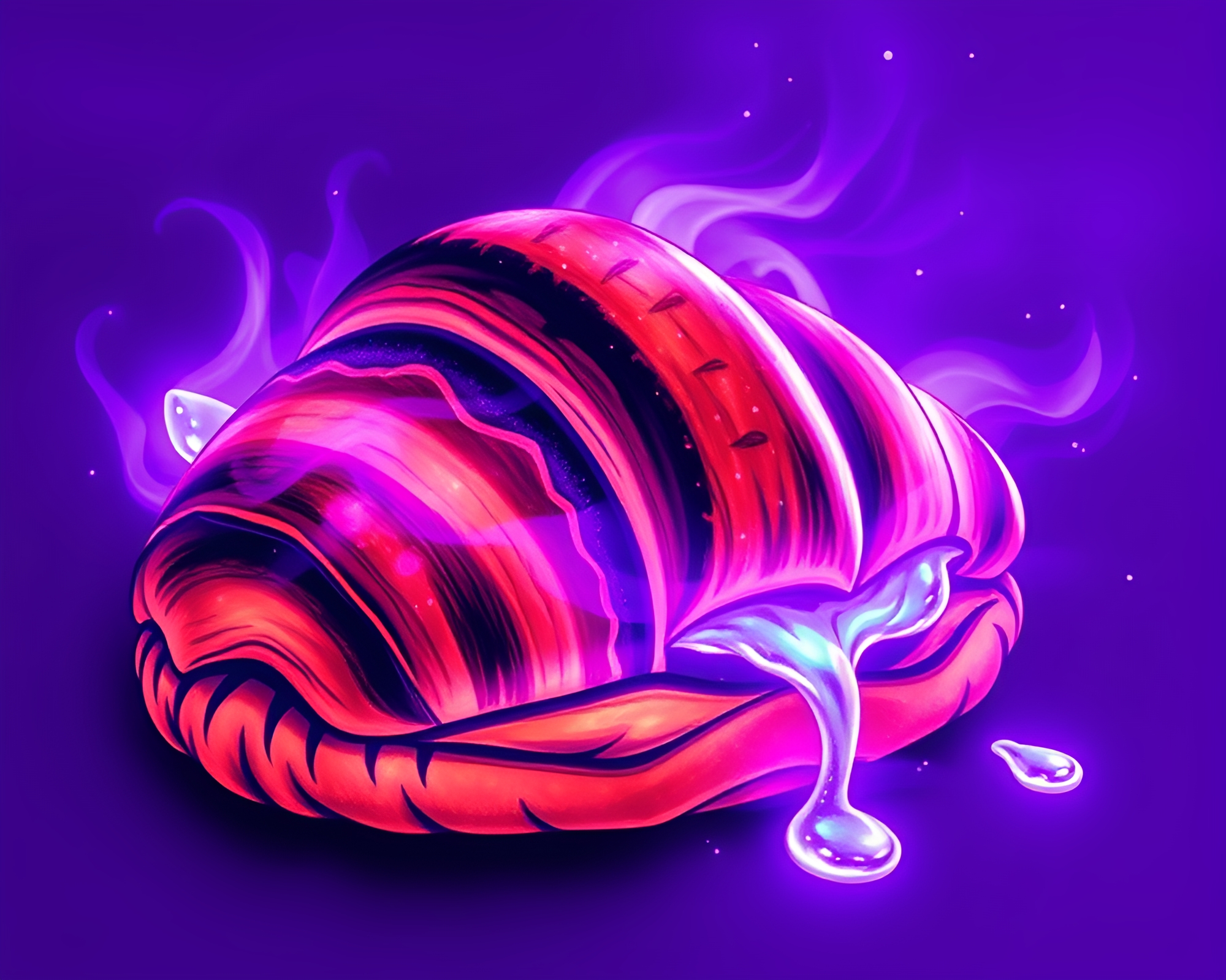 Mystical Croissant Embraced by Ultraviolet Fog Bank – free AI stock image