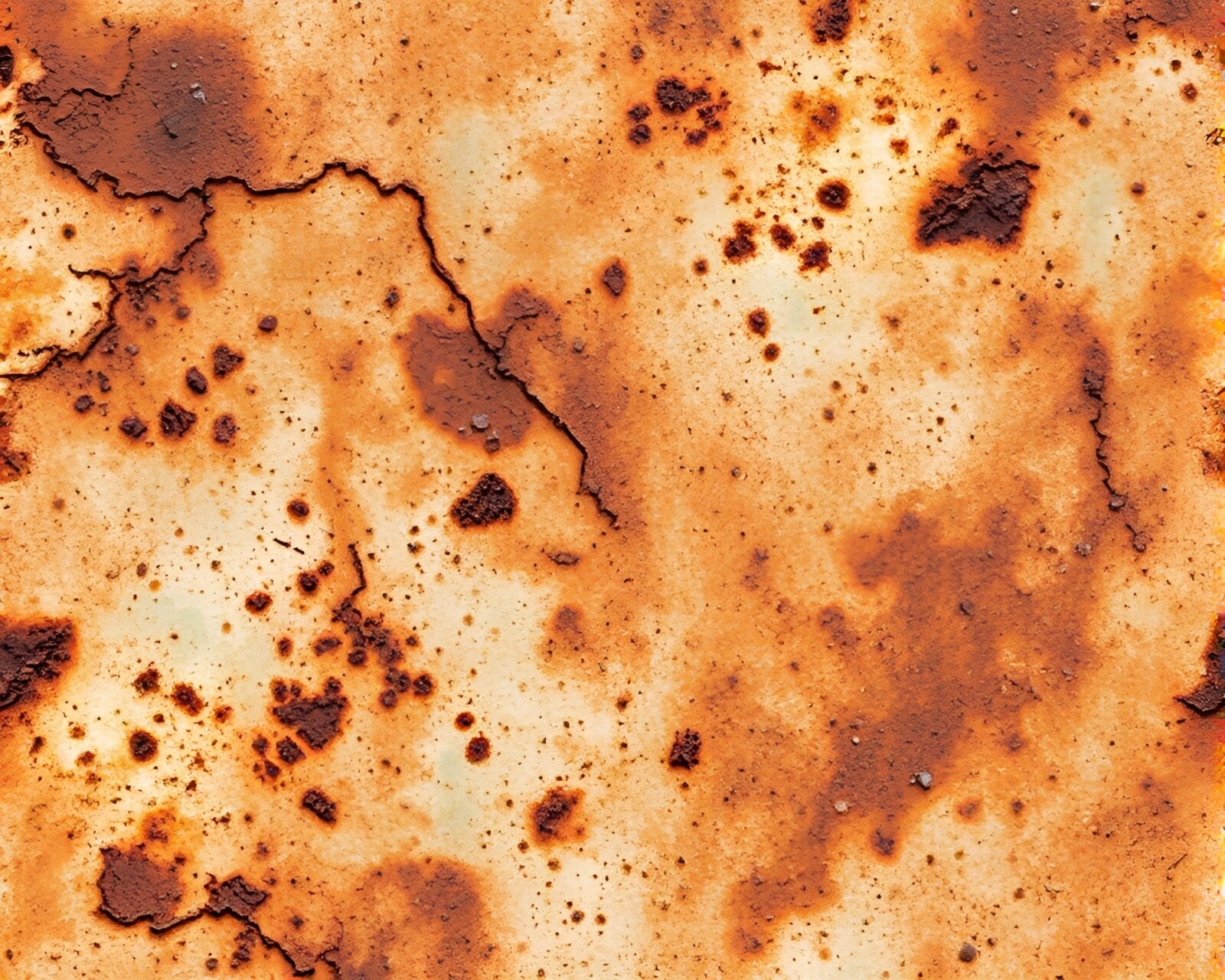 Ethereal troll figure surrounded by rust flakes in watercolor style