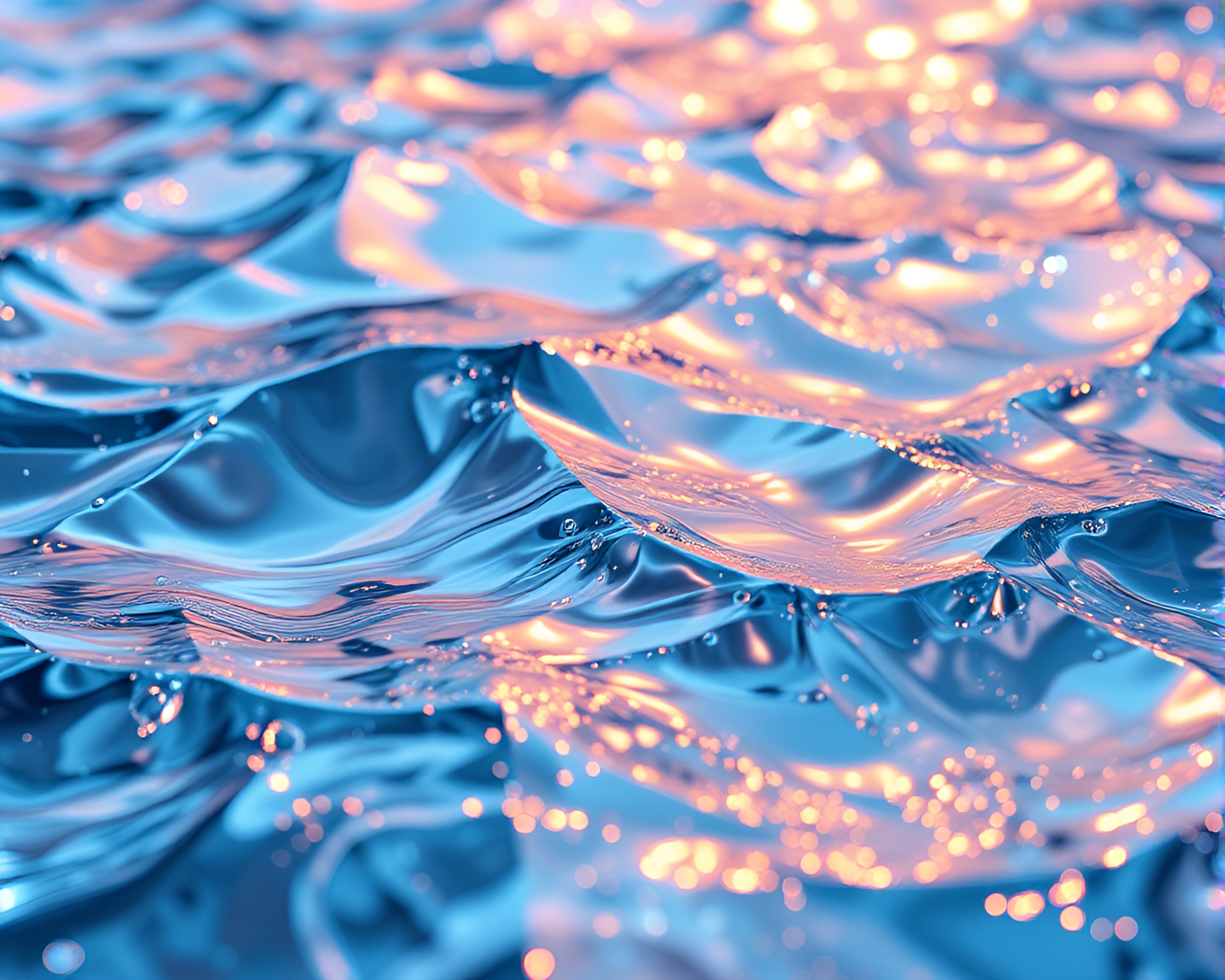 Hydra Water Distortion: Metallic Procedural Texture – free AI stock image