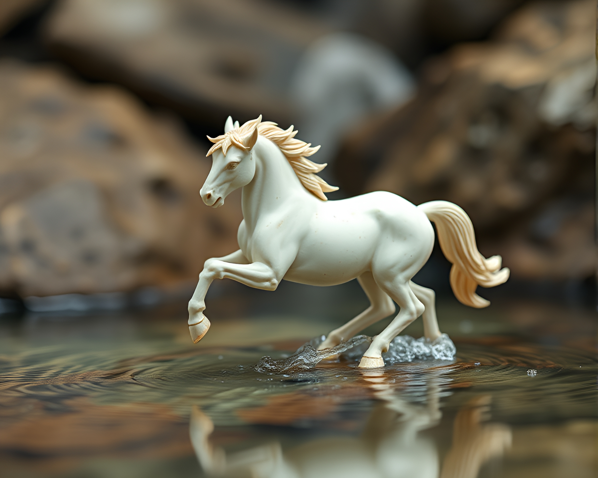 Majestic Centaur in Water Distortion Miniature – free AI stock image