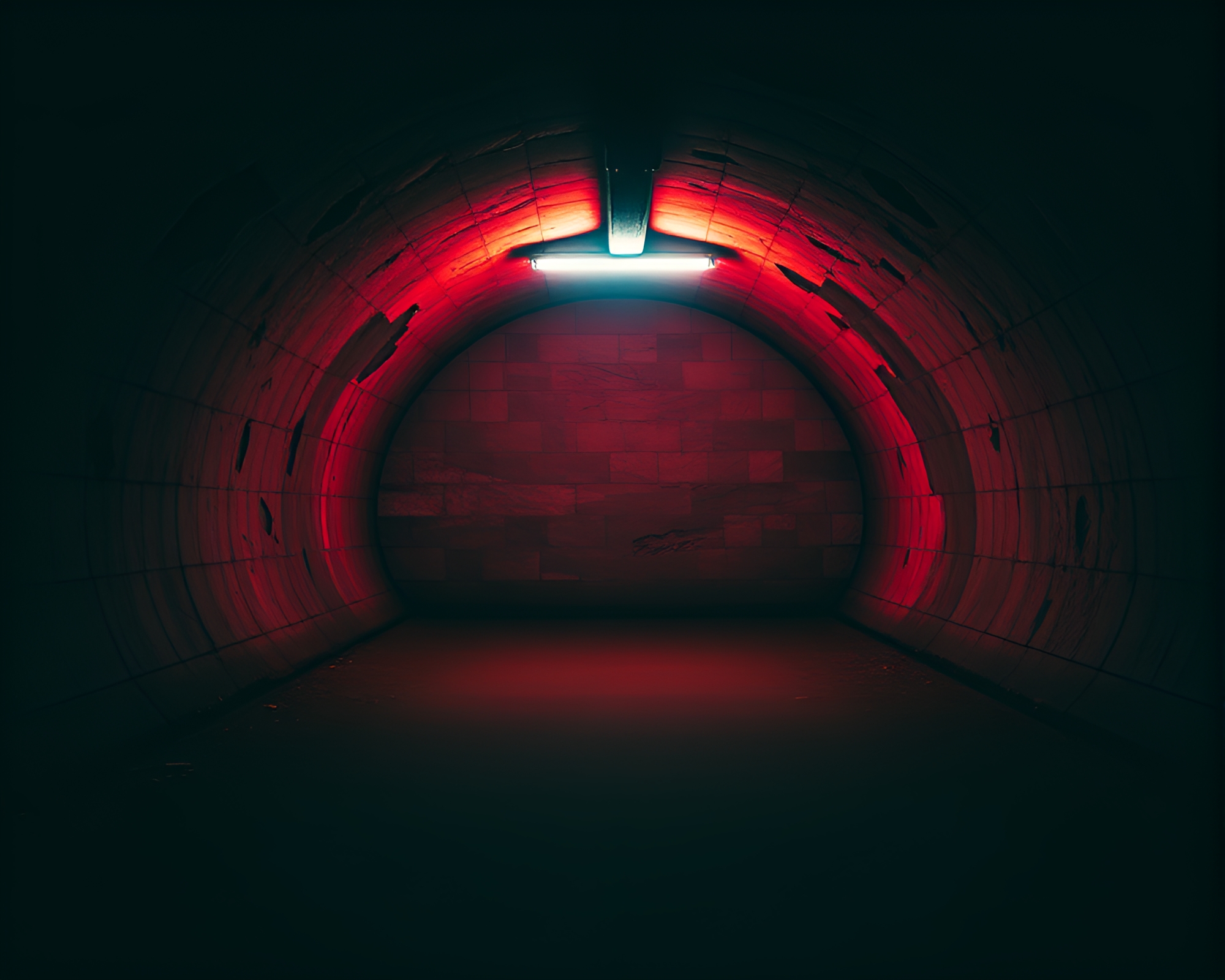 Eerie Underground Bunker Negative Space Composition – free AI stock image