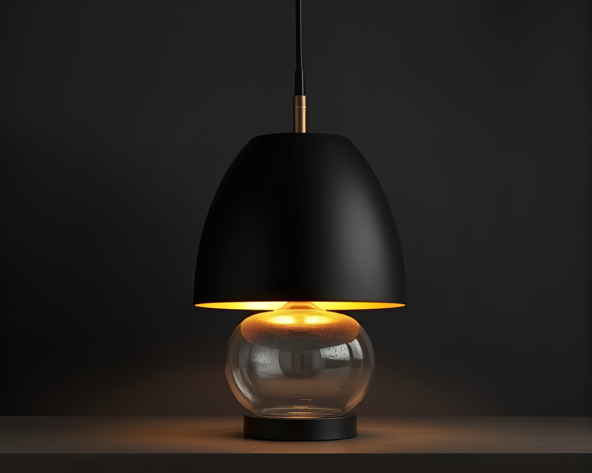 Elegant Lamp with Gold Foil Highlights – free AI stock image