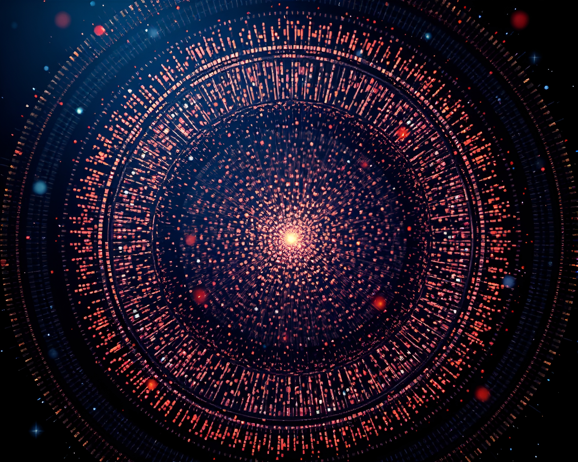 Enchanting Magic Circle with Metallic Sparkle Trompe-l’oeil Effect – free AI stock image
