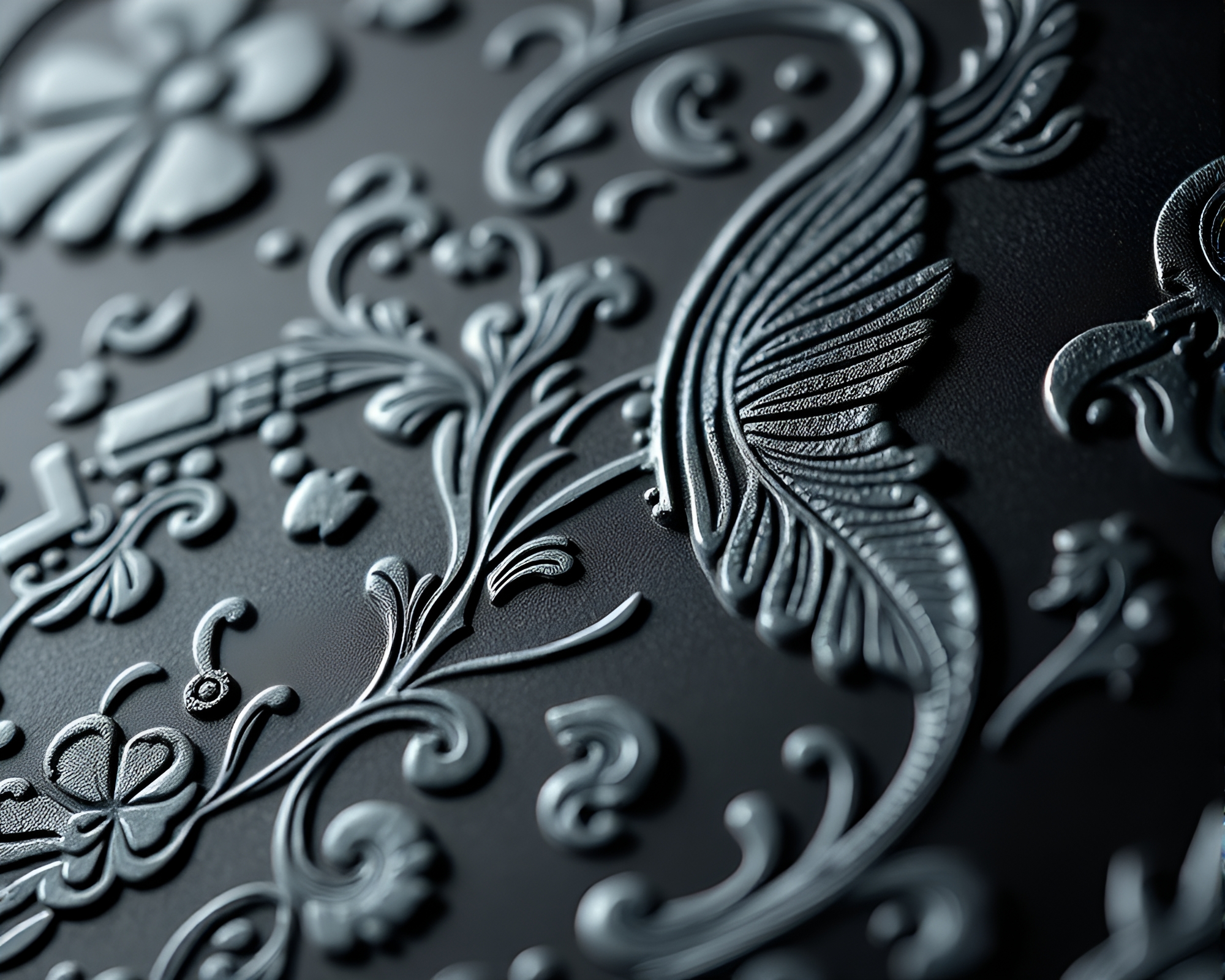 Intricate 3D Bio-Printer Engraving in Trompe-l’oeil Style – free AI stock image
