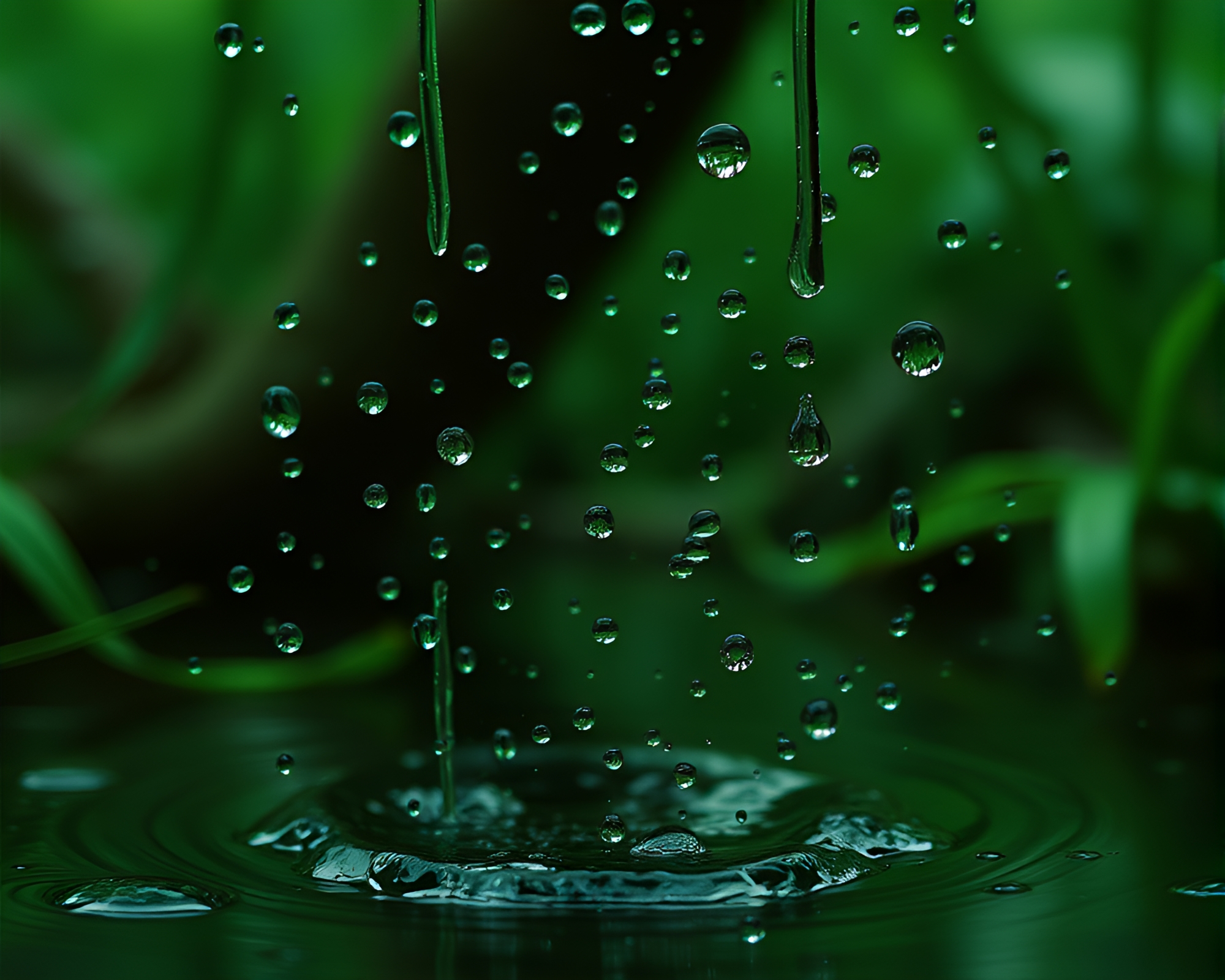 Troll Emerging from Enchanted Forest Water Droplets – free AI stock image