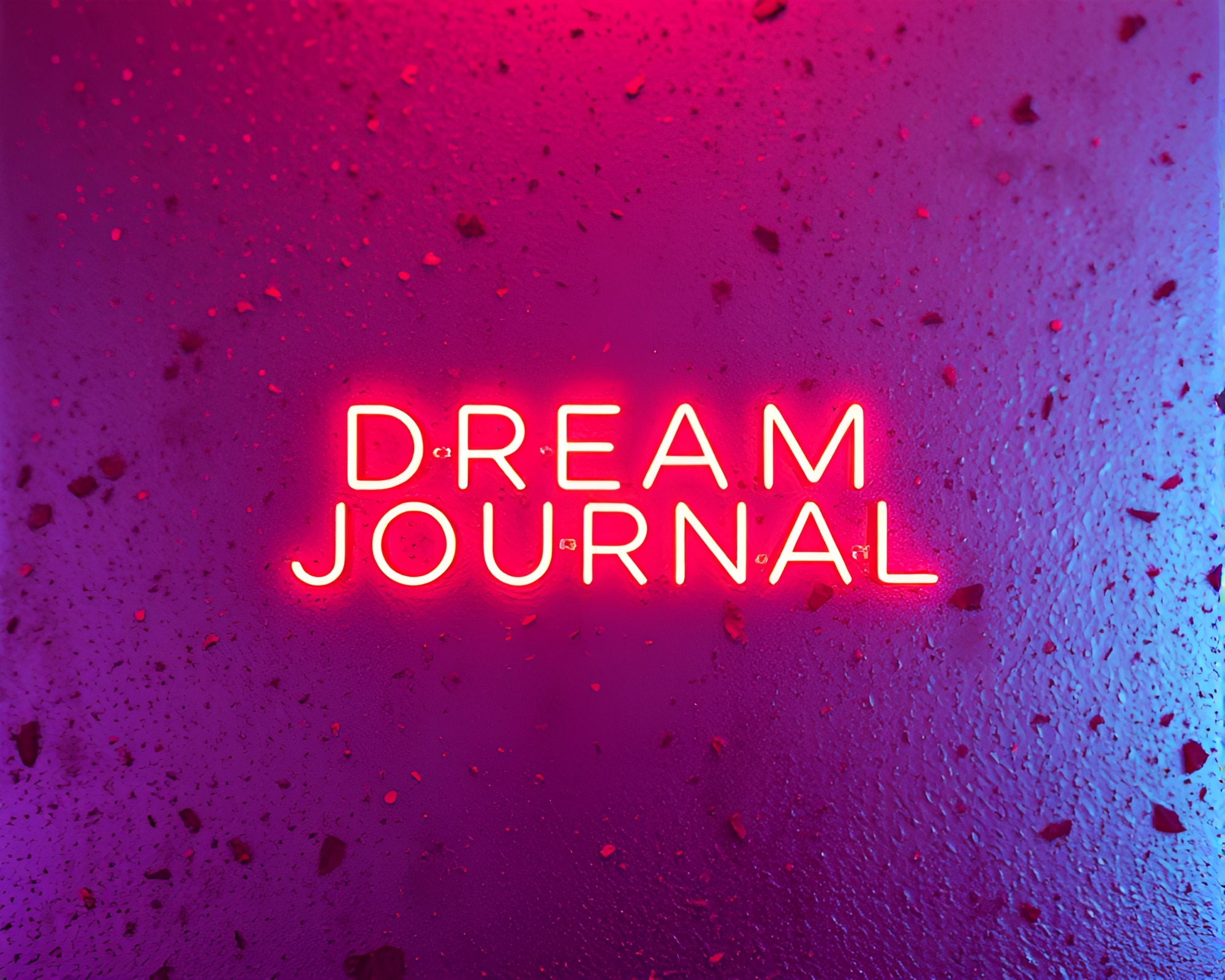 Rust Flake Dreams with Neon Hue Signage – free AI stock image