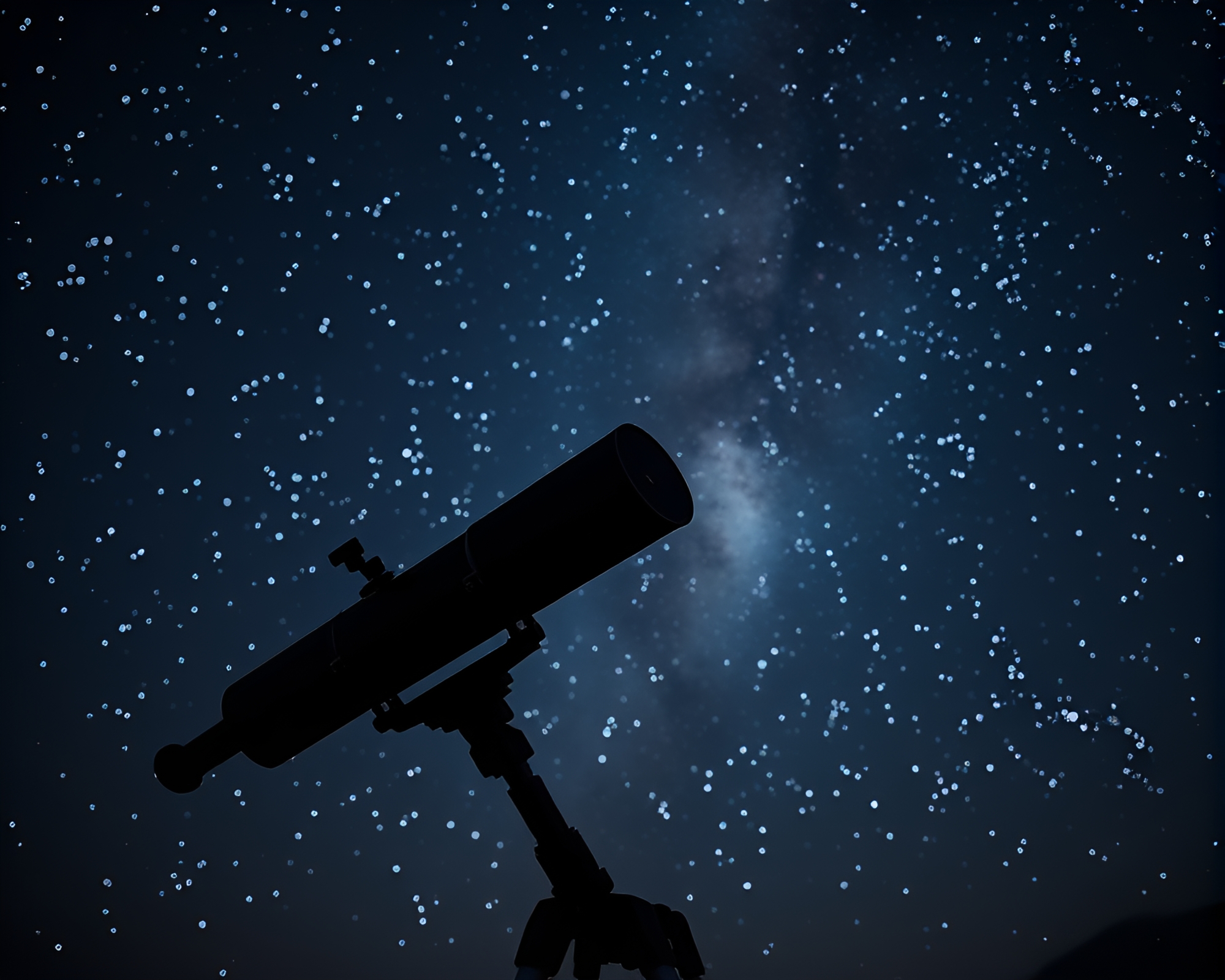 Cosmic Telescope Exploration in Charcoal Cinemagraph – free AI stock image
