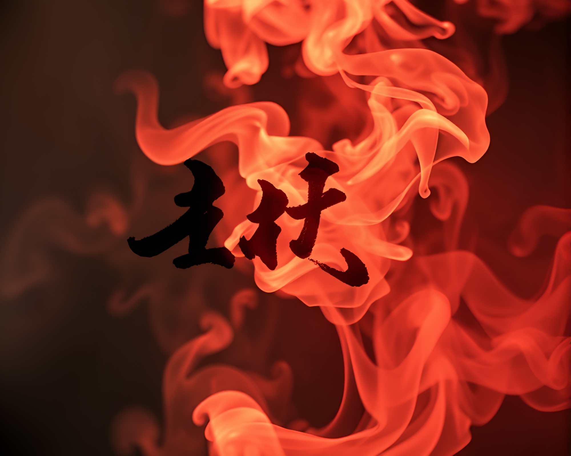 Ink Calligraphy Dance in Bright Smoke Swirls – free AI stock image