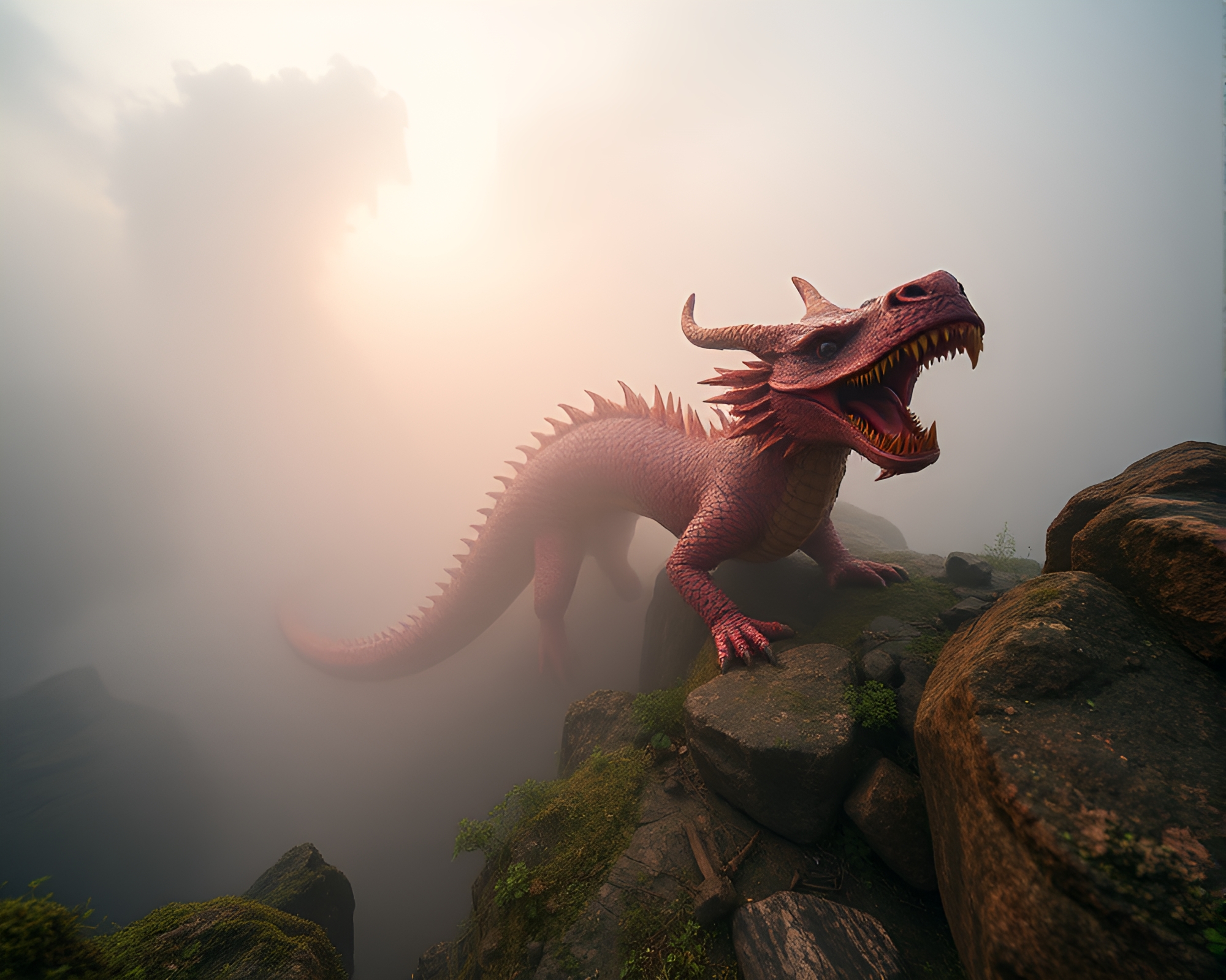 Intriguing Dragon Lair in Mystical Photogrammetry Art – free AI stock image