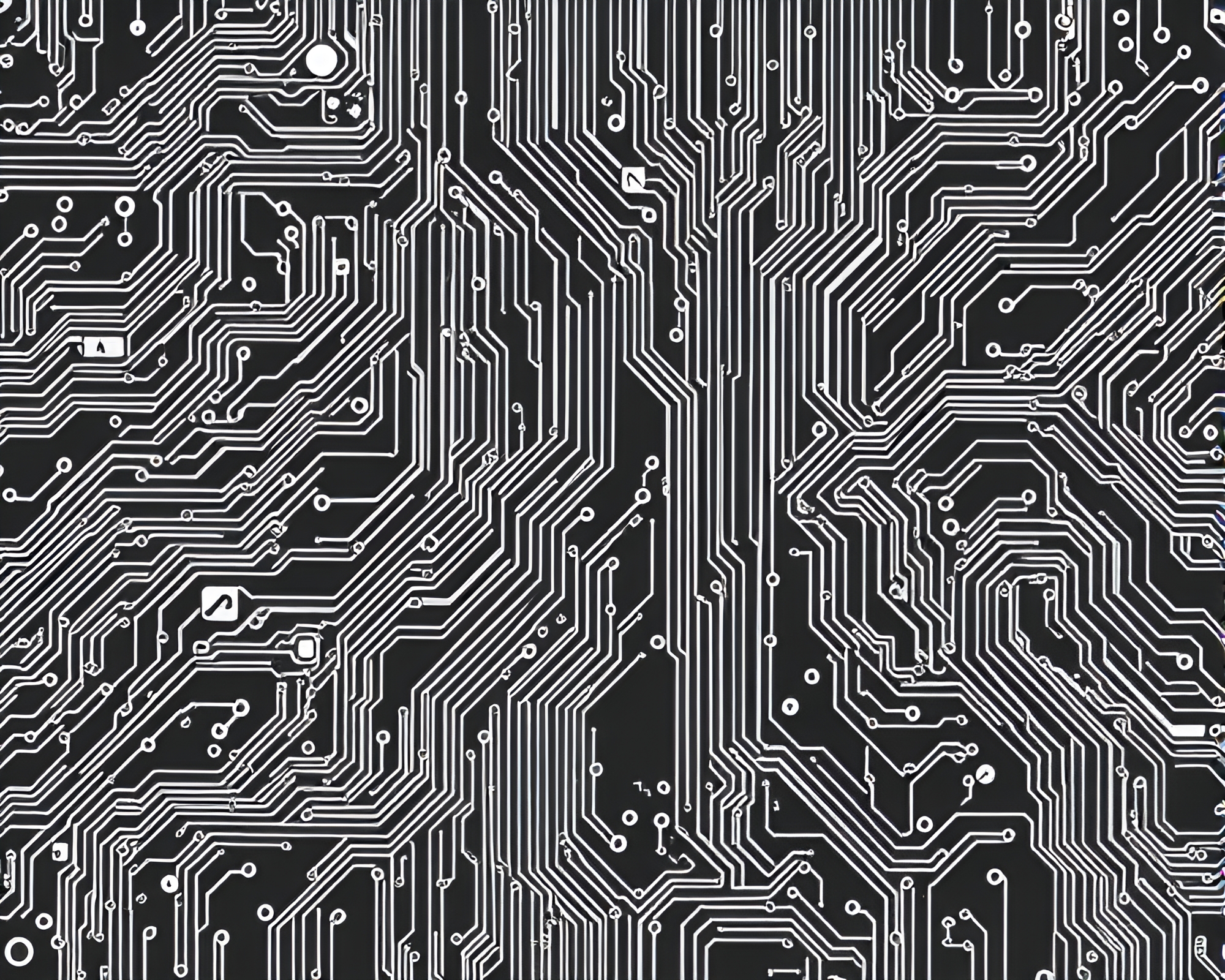 Circuit Board Necromancy: Vector Art Composition – free AI stock image