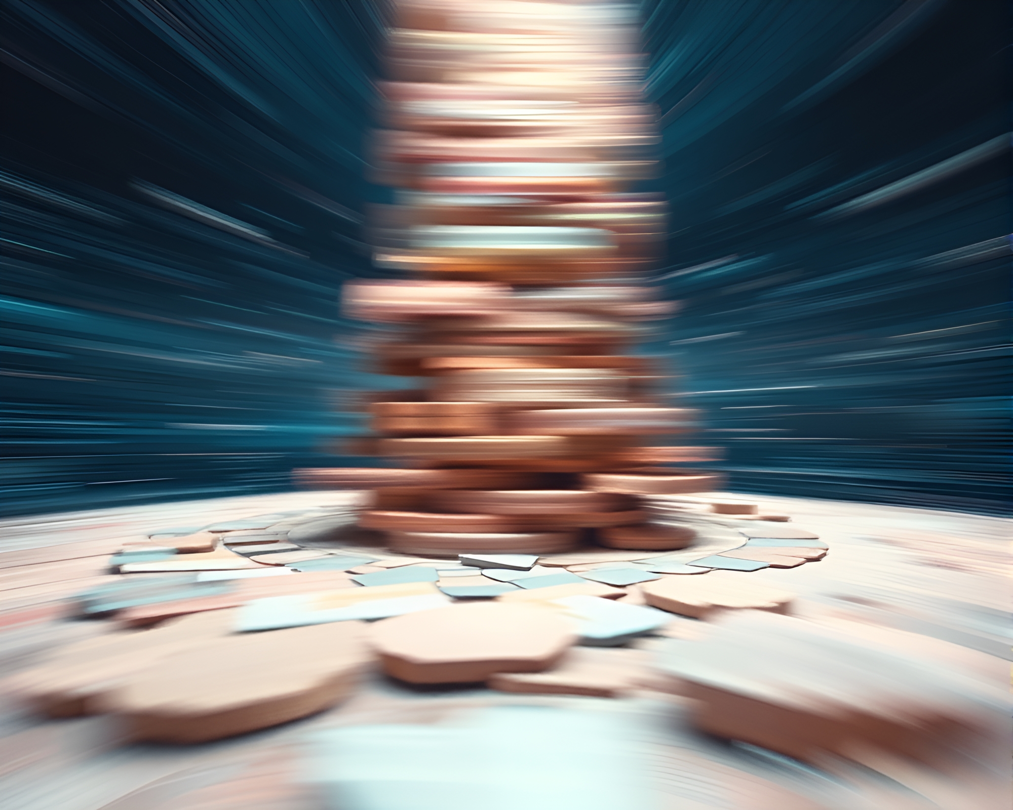Planetary Monolith Pan Motion Blur Macro Photography – free AI stock image