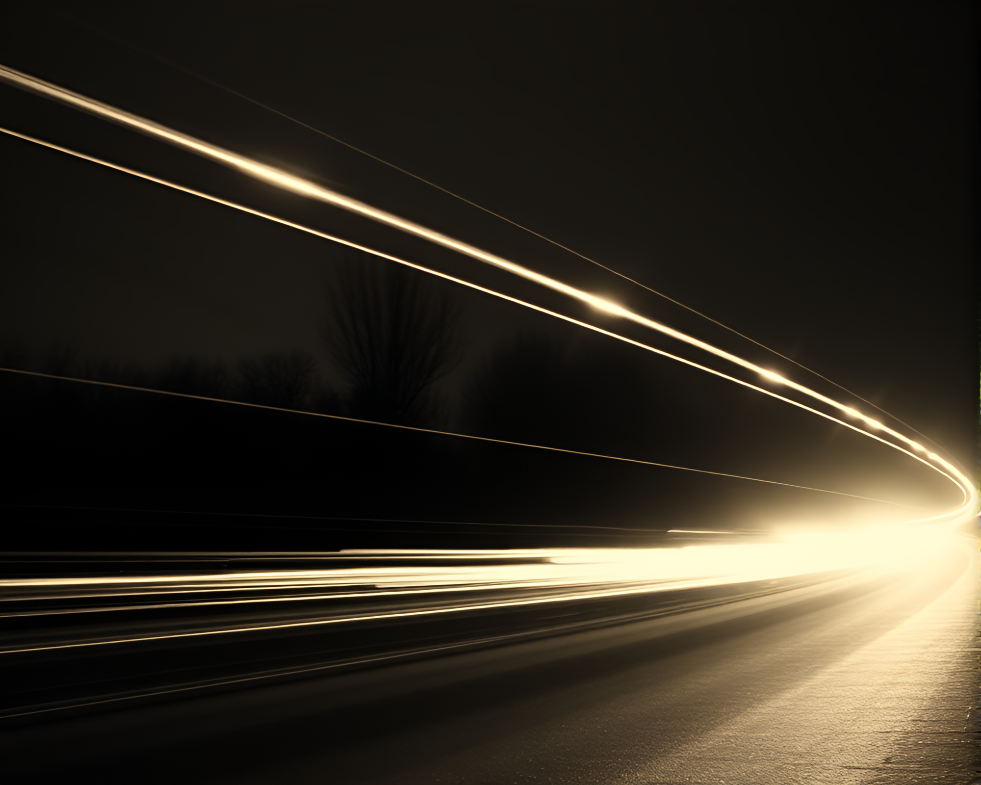 Mystical Golem in Sepia Light Trails – free AI stock image