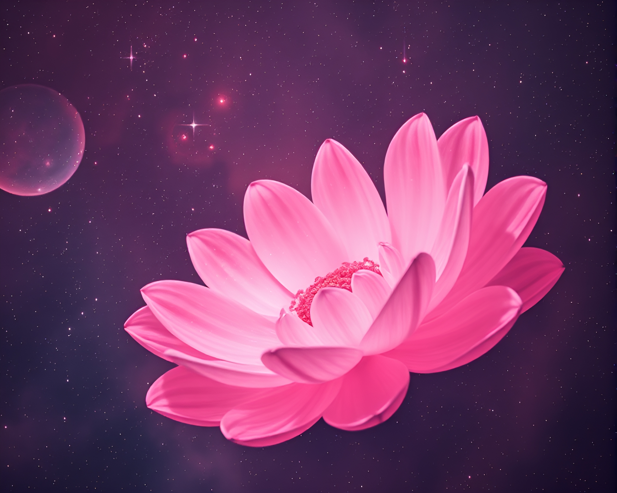 Nebula Burst: Celestial Petal Shower GAN Art – free AI stock image