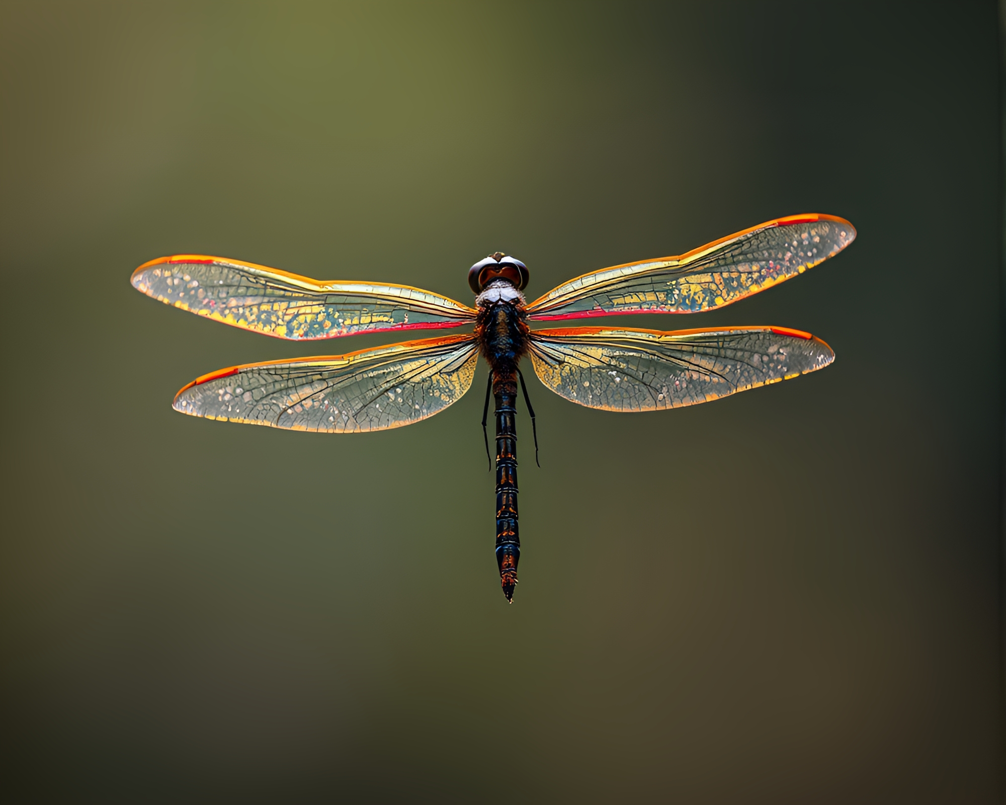 Dragonfly in Metallic Motion: Material Design Inspiration – free AI stock image