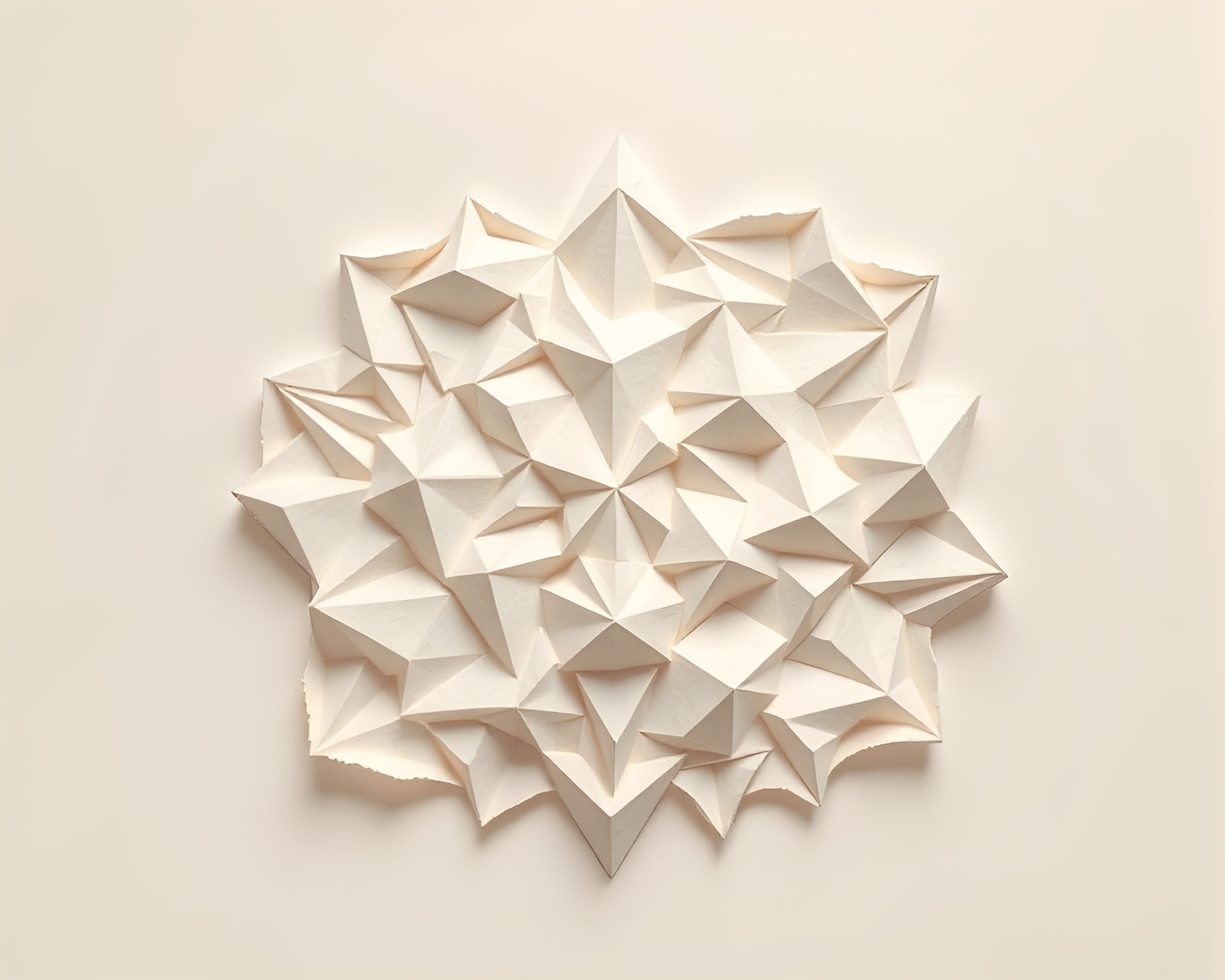 Surreal Torn Edges Escher Tessellation Low-Poly 3D Scene – free AI stock image