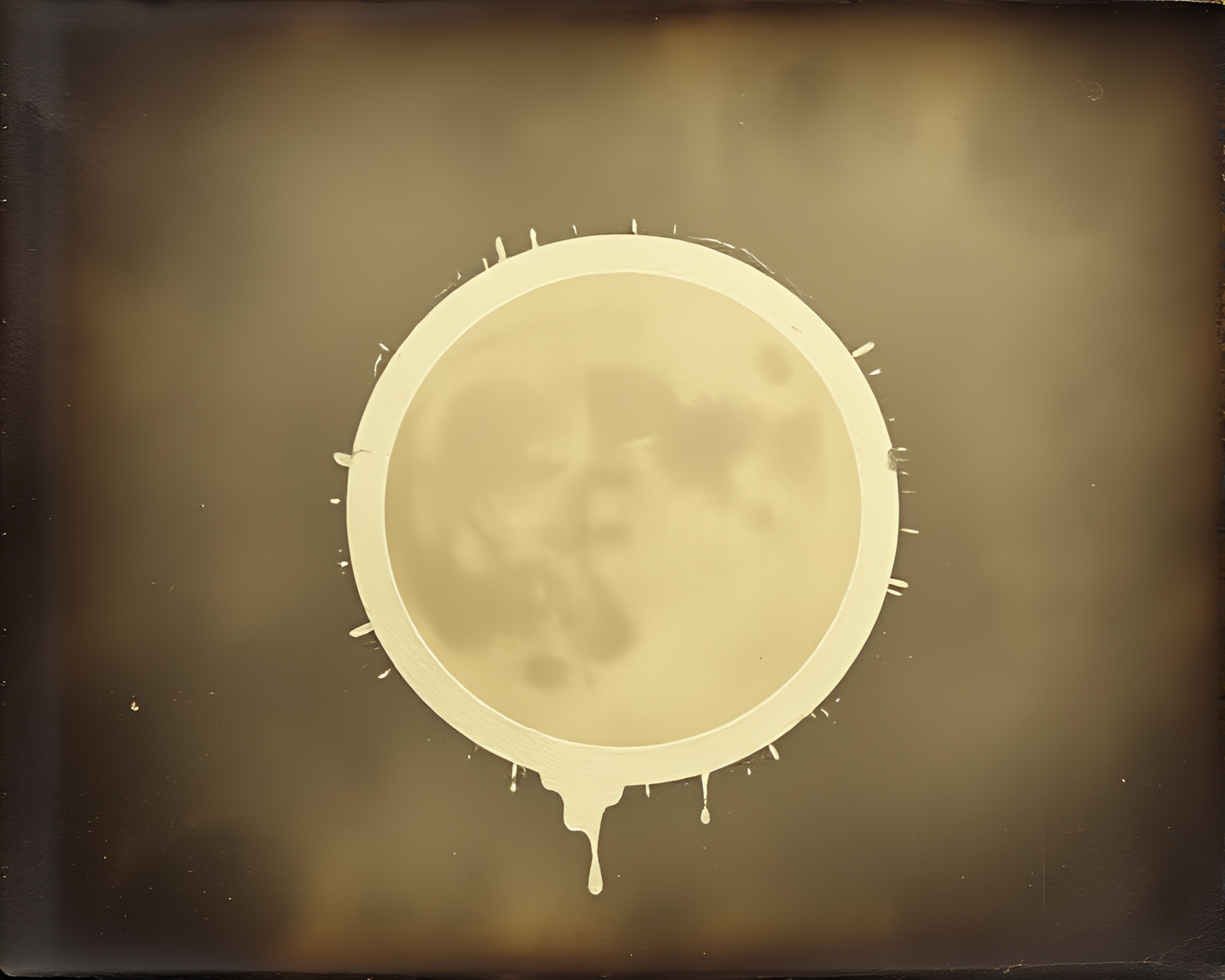 Enchanting Magic Circle with Vintage Polaroid Aesthetic – free AI stock image