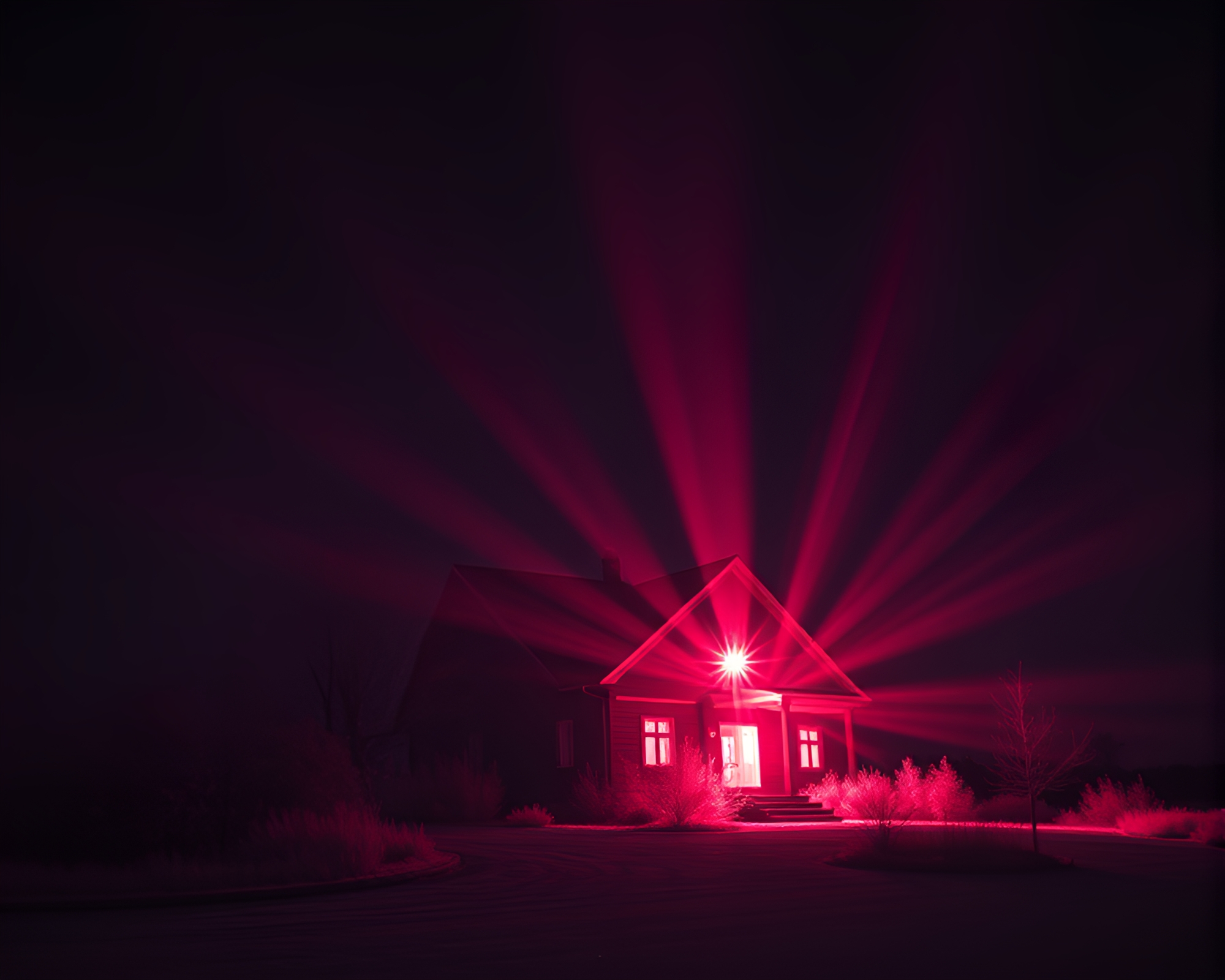 Surreal Infrared Drone Opera House Duochrome Art – free AI stock image